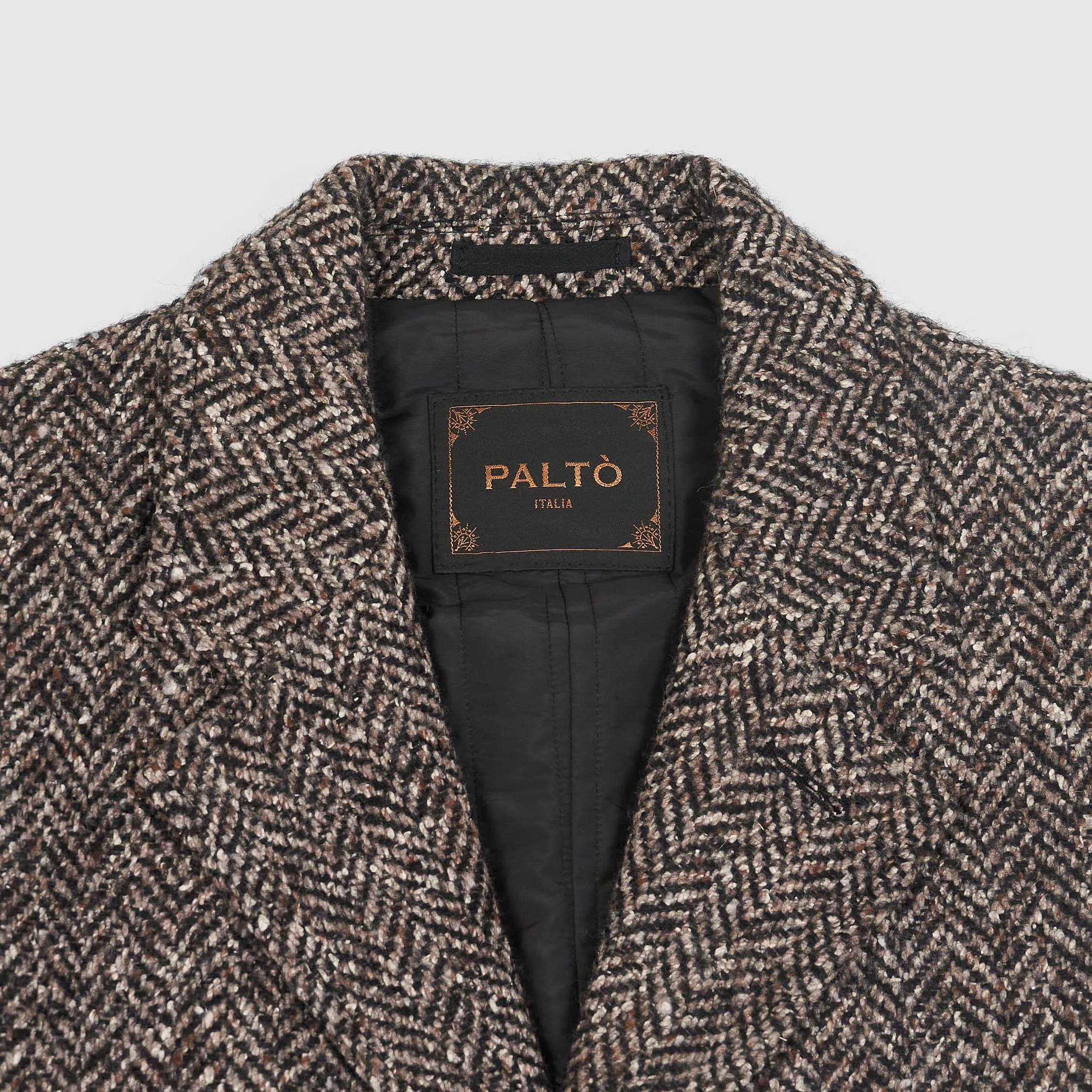 Palto Medium Length Herringbone Wool Coat sold by DeeCee style product image thumbnail 4