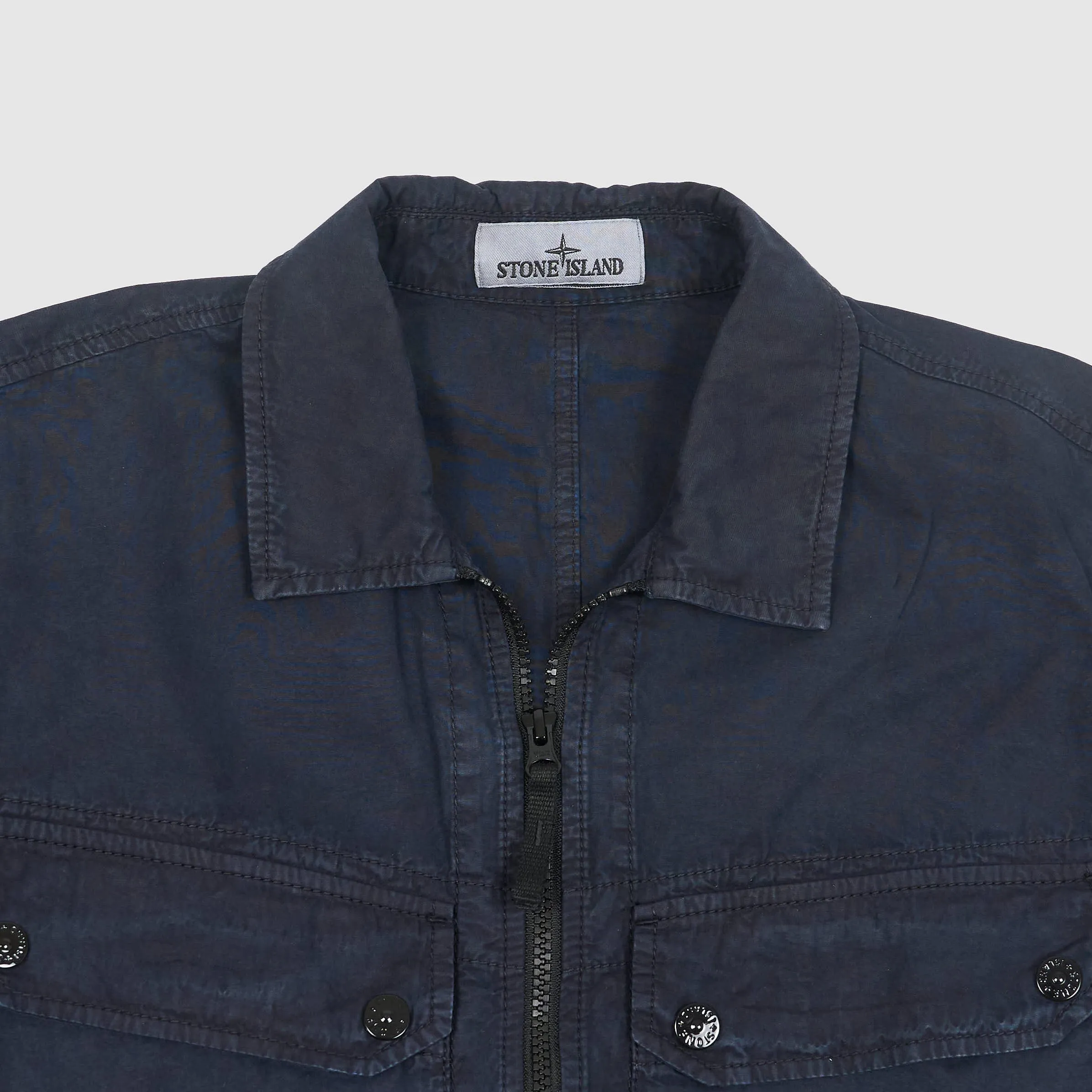 Stone Island Two Zip Closure Garment Dyed Overshirt sold by DeeCee style product image thumbnail 4