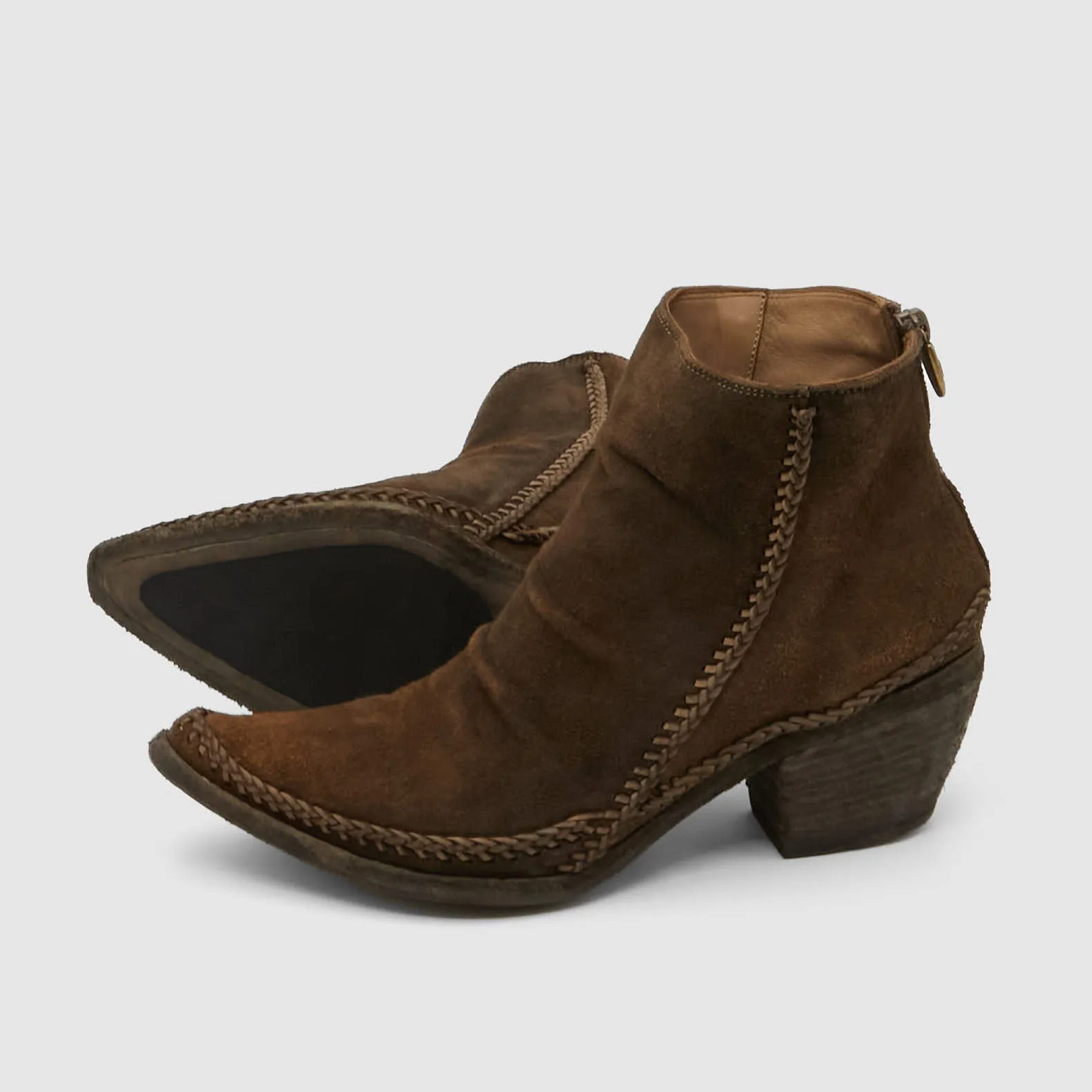 Fauzian Jeunesse Ladies Suede Ankle Western Boot sold by DeeCee style product image thumbnail 2