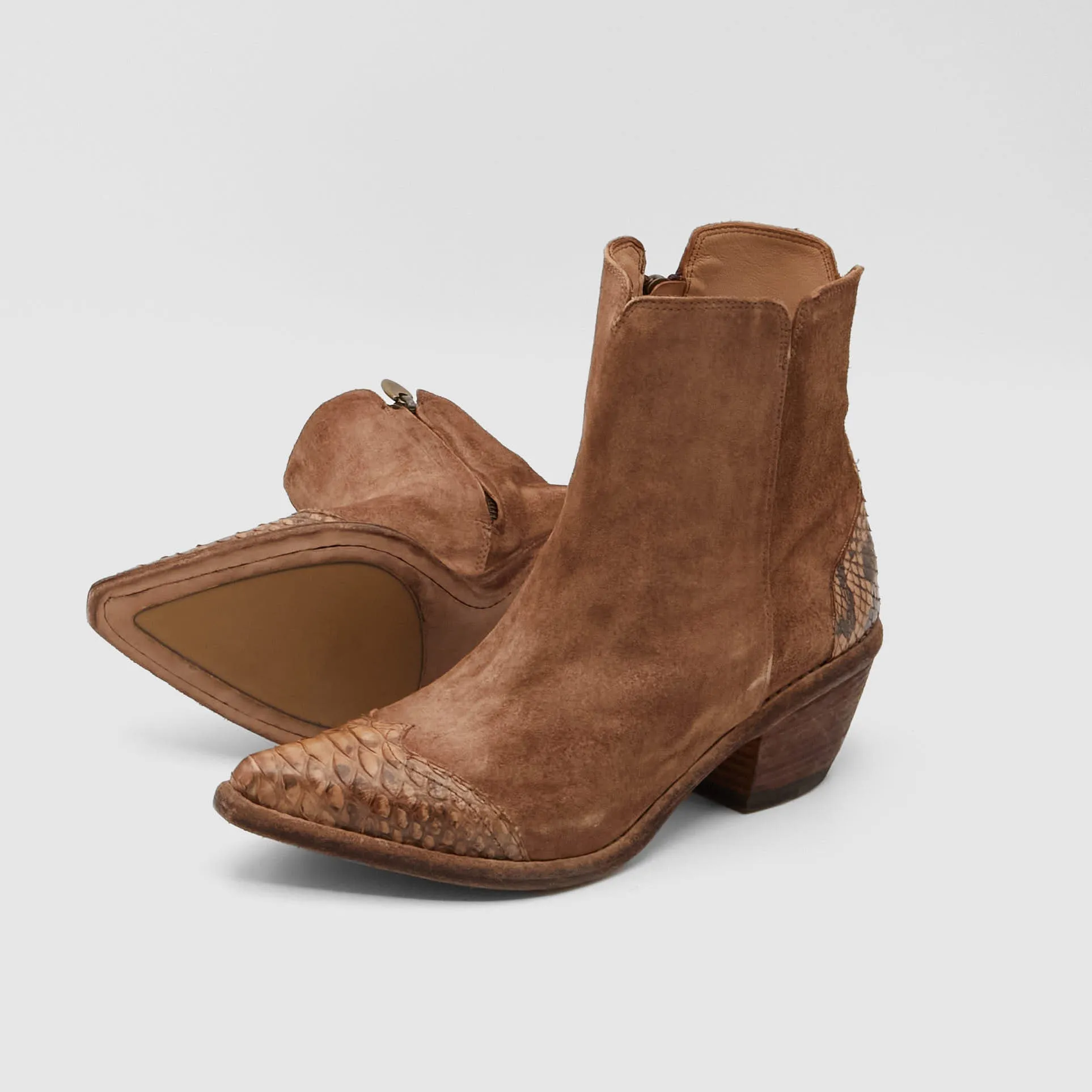 Fauzian Jeunesse Ladies Side- Zip Ankle Western Boot sold by DeeCee style product image thumbnail 2