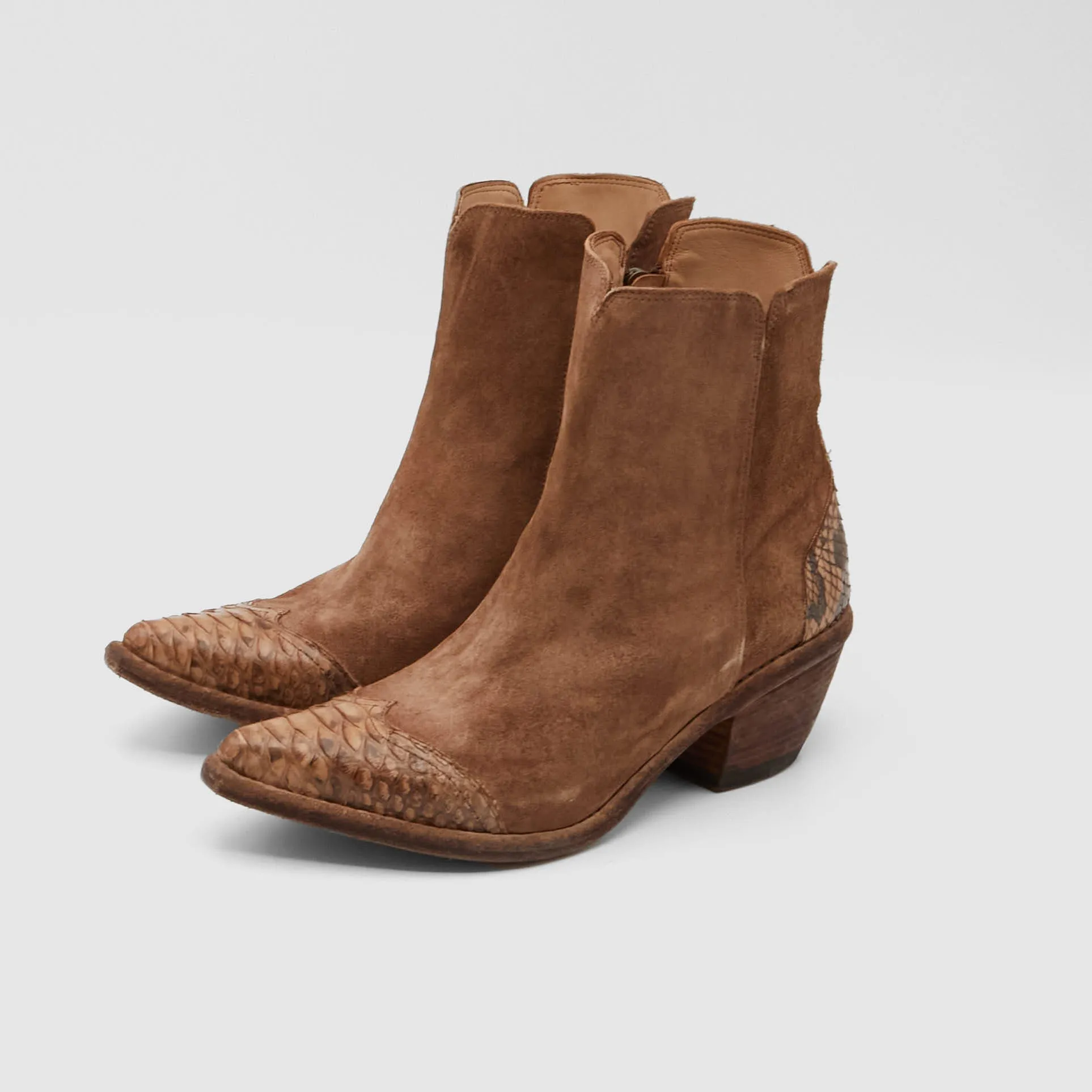 Fauzian Jeunesse Ladies Side- Zip Ankle Western Boot sold by DeeCee style