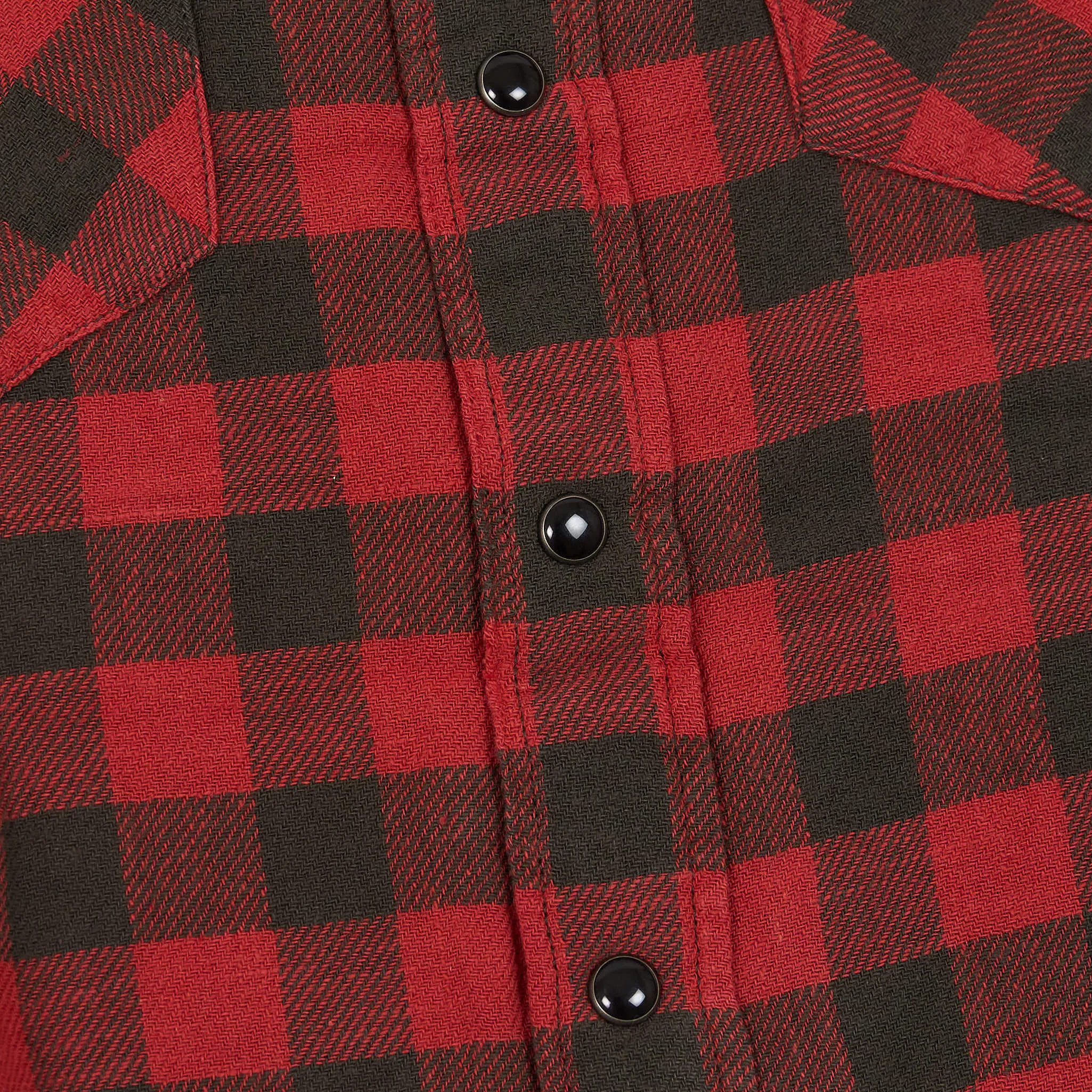 Double RL Ladies Red-Black Plaid Cotton-Linen Western Shirt sold by DeeCee style product image thumbnail 4