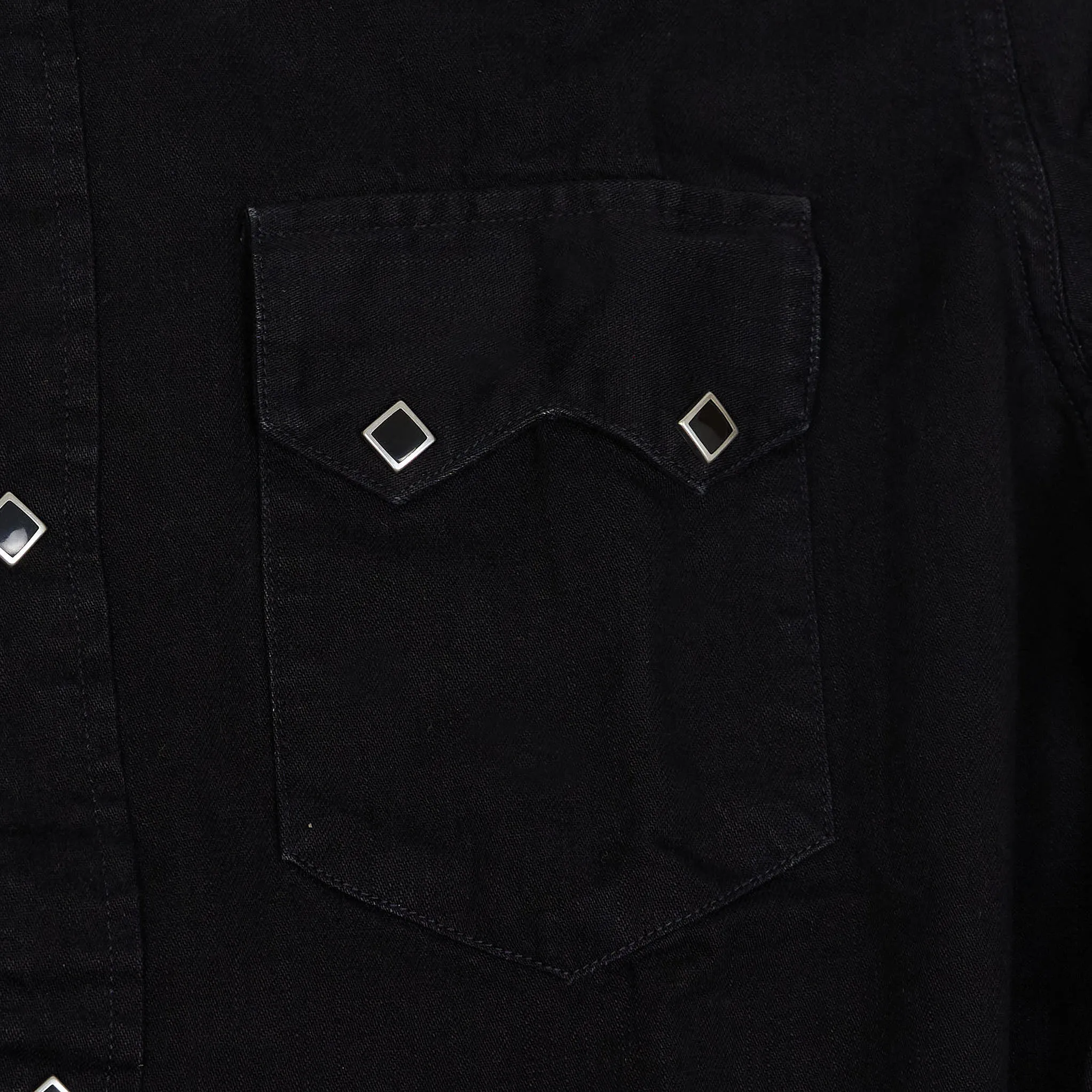 Double RL Long Sleeve Sawtooth Black Denim Western Shirt sold by DeeCee style product image thumbnail 5