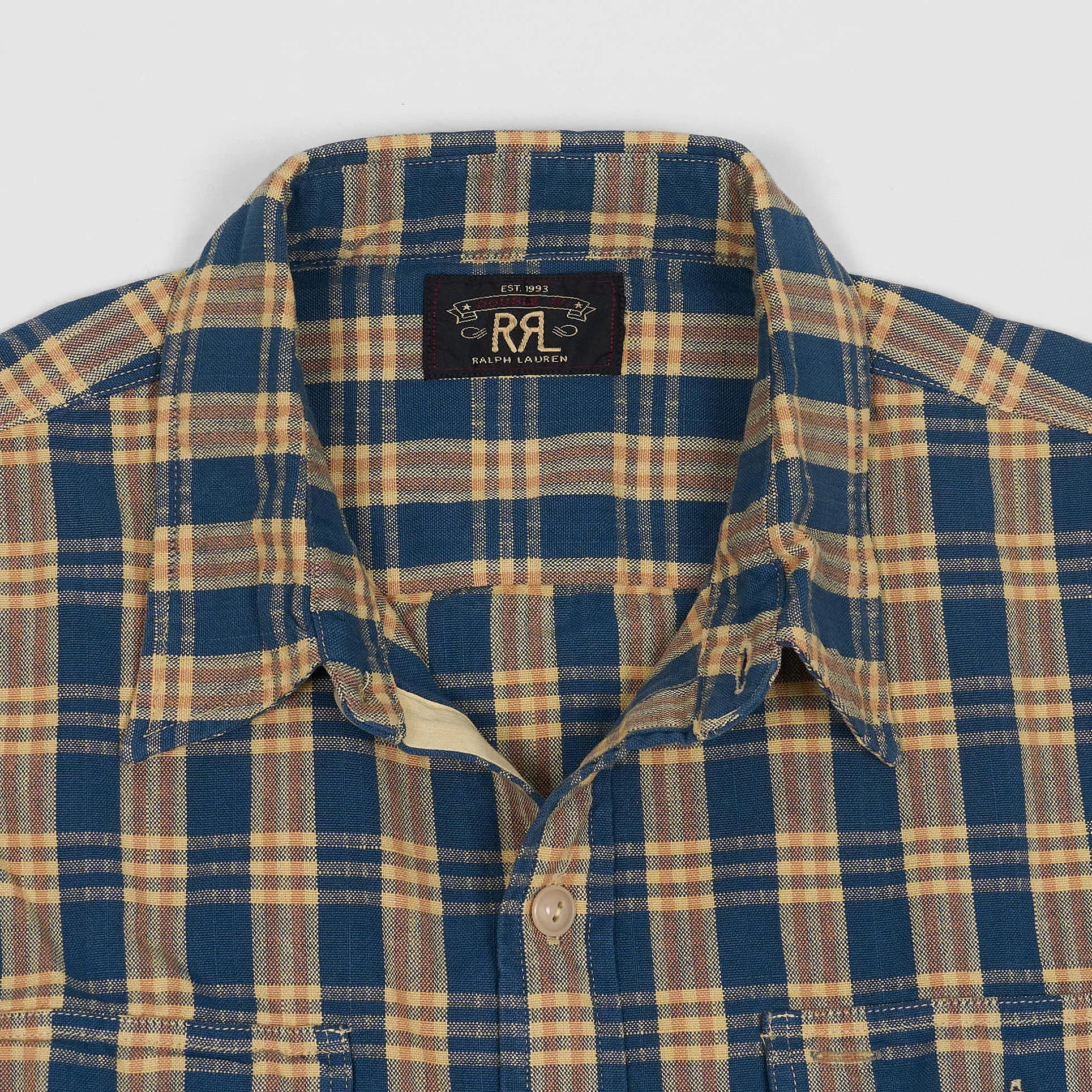 Double RL Long Woven Plaid Work Overshirt sold by DeeCee style product image thumbnail 3