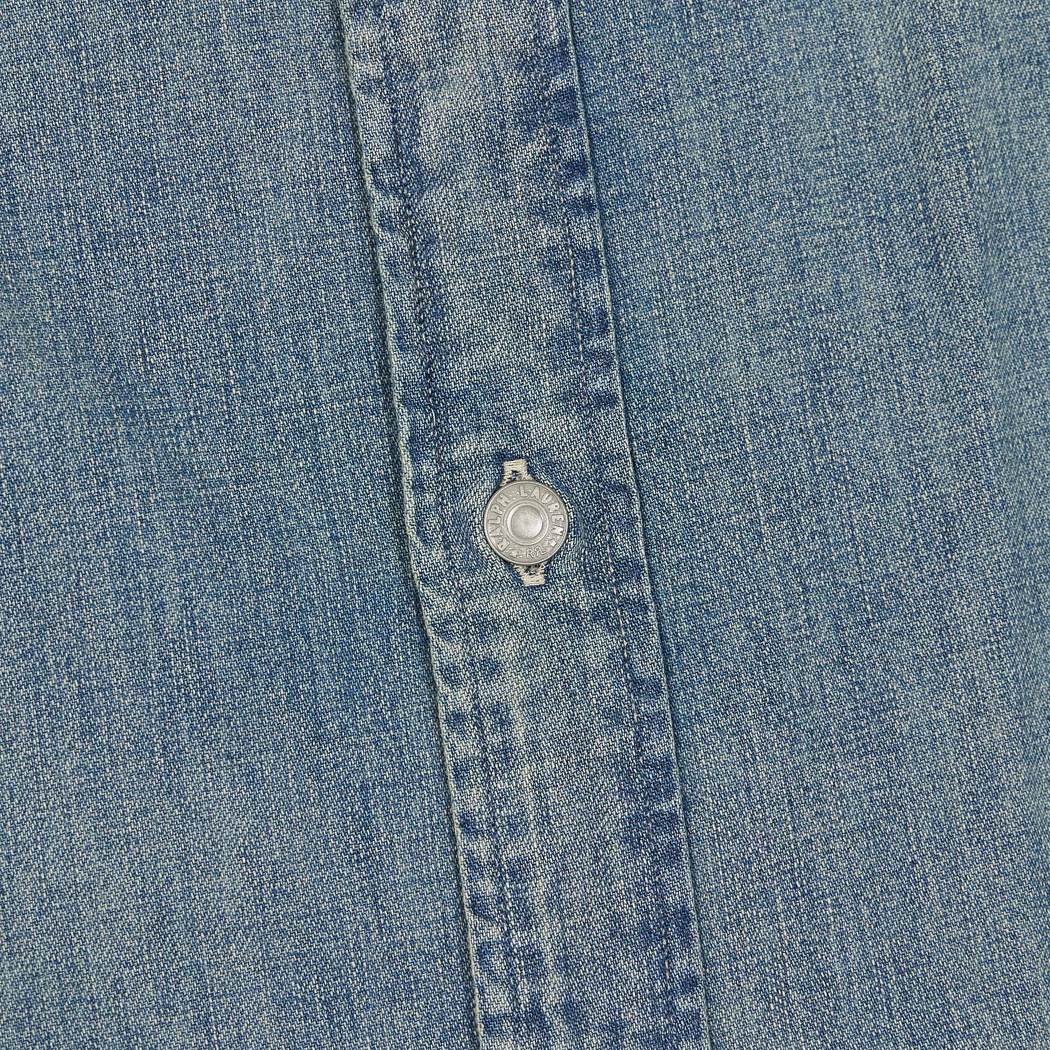 Double RL Long Sleeve Indigo Denim Work Overshirt sold by DeeCee style product image thumbnail 4