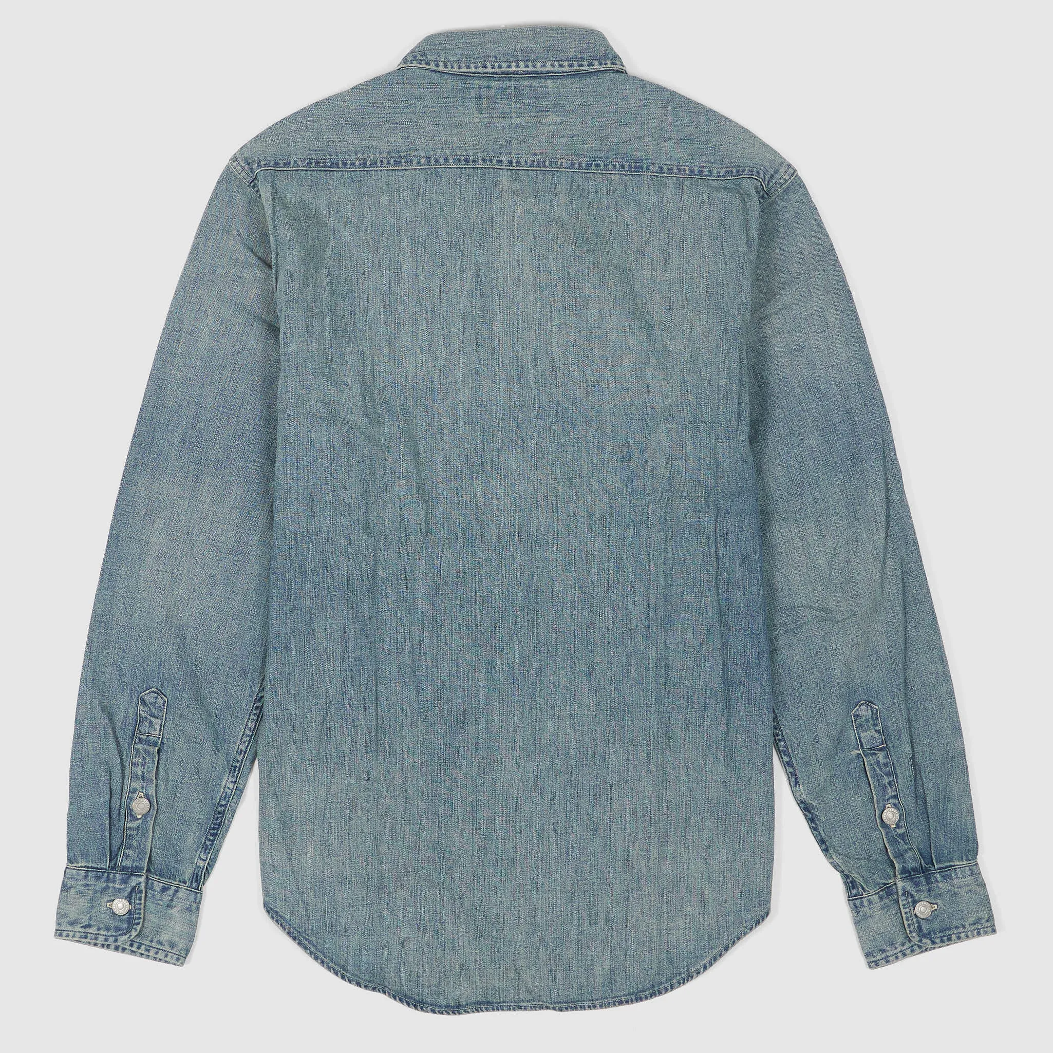 Double RL Long Sleeve Indigo Denim Work Overshirt sold by DeeCee style product image thumbnail 2