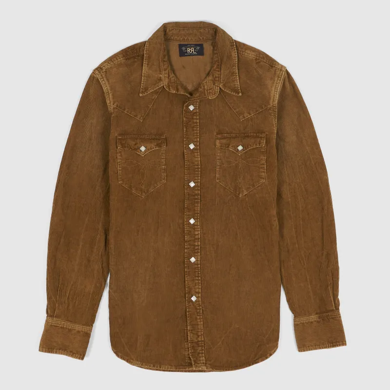 Double RL Long Sleeve Buffalo Corduroy Western Shirt sold by DeeCee style