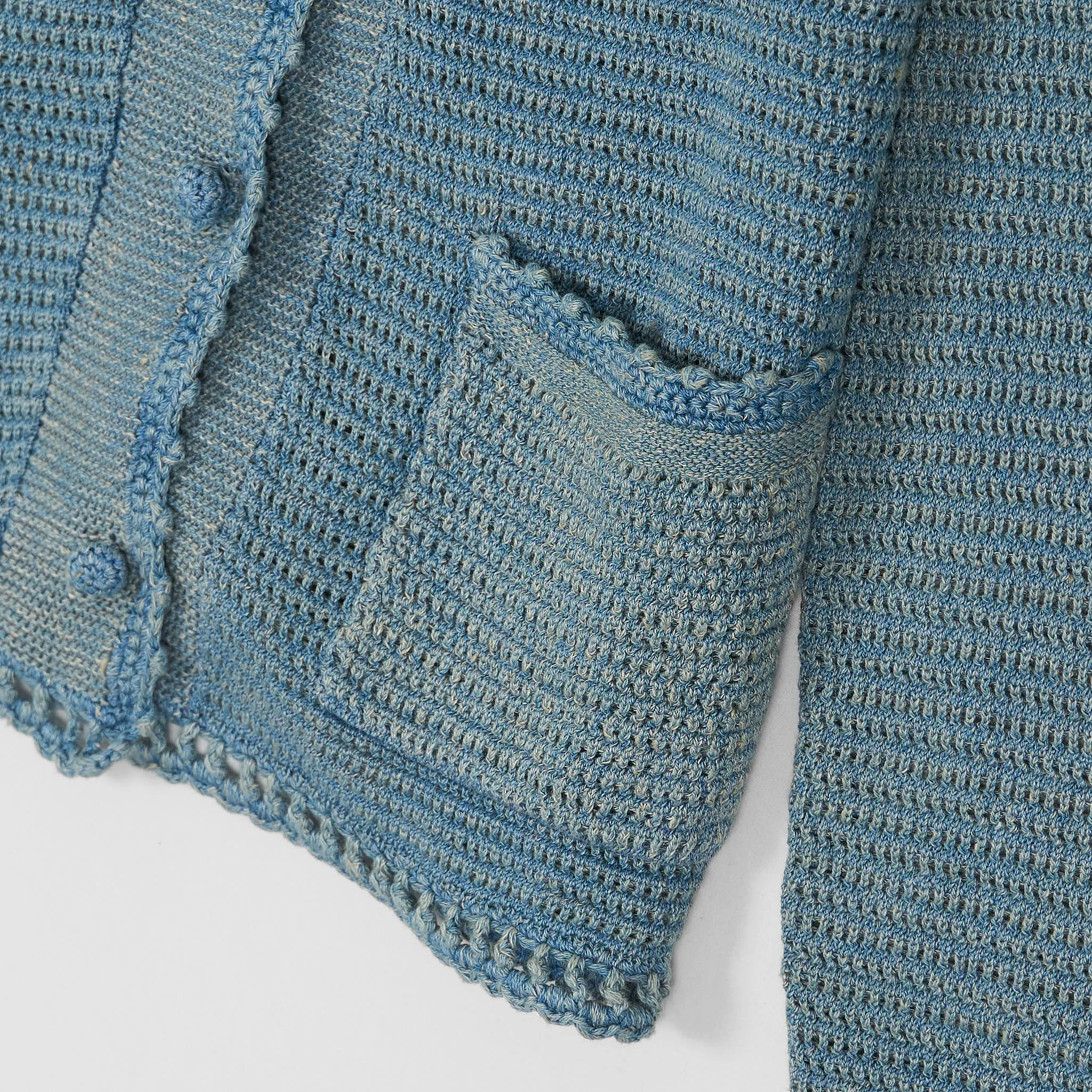 Double RL Ladies Linen-Cotton Pointelle Cardigan sold by DeeCee style product image thumbnail 5