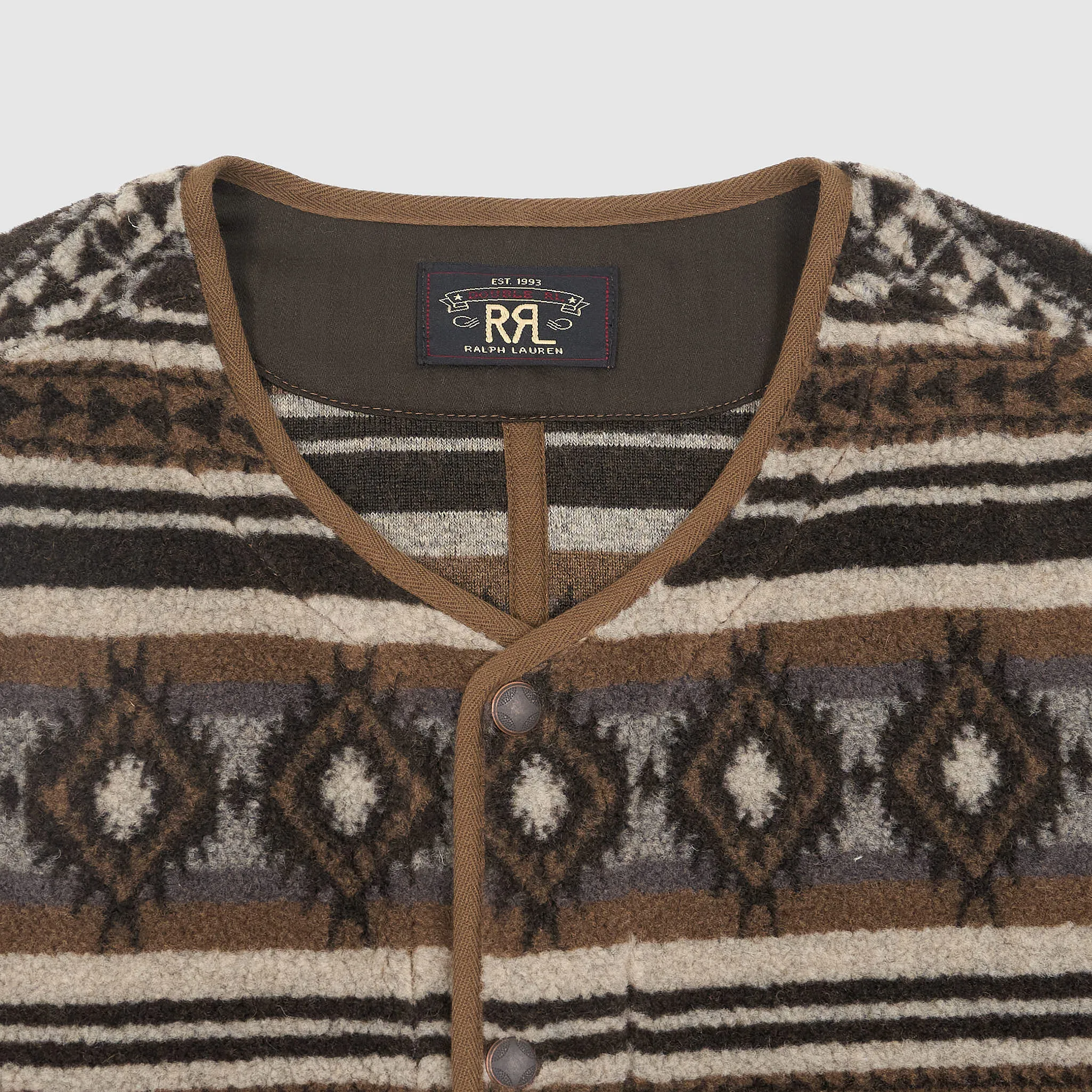 Double RL Jacquard Pile Fleece Vest sold by DeeCee style product image thumbnail 3