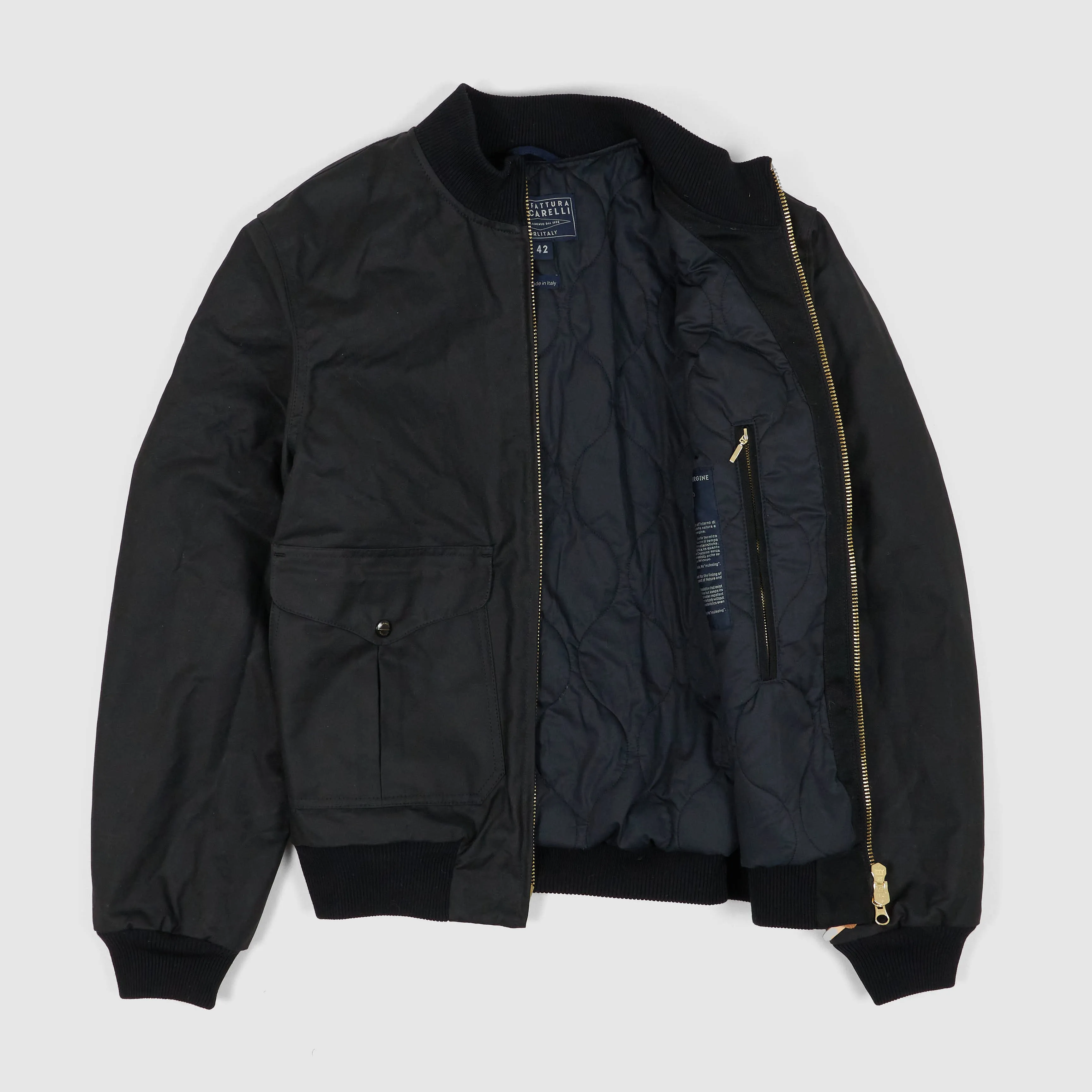 Manifattura Ceccarelli Waxed Bomber Jacket sold by DeeCee style product image thumbnail 2