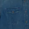 Double RL Long Indigo Dyed Herringbone Workshirt sold by DeeCee style