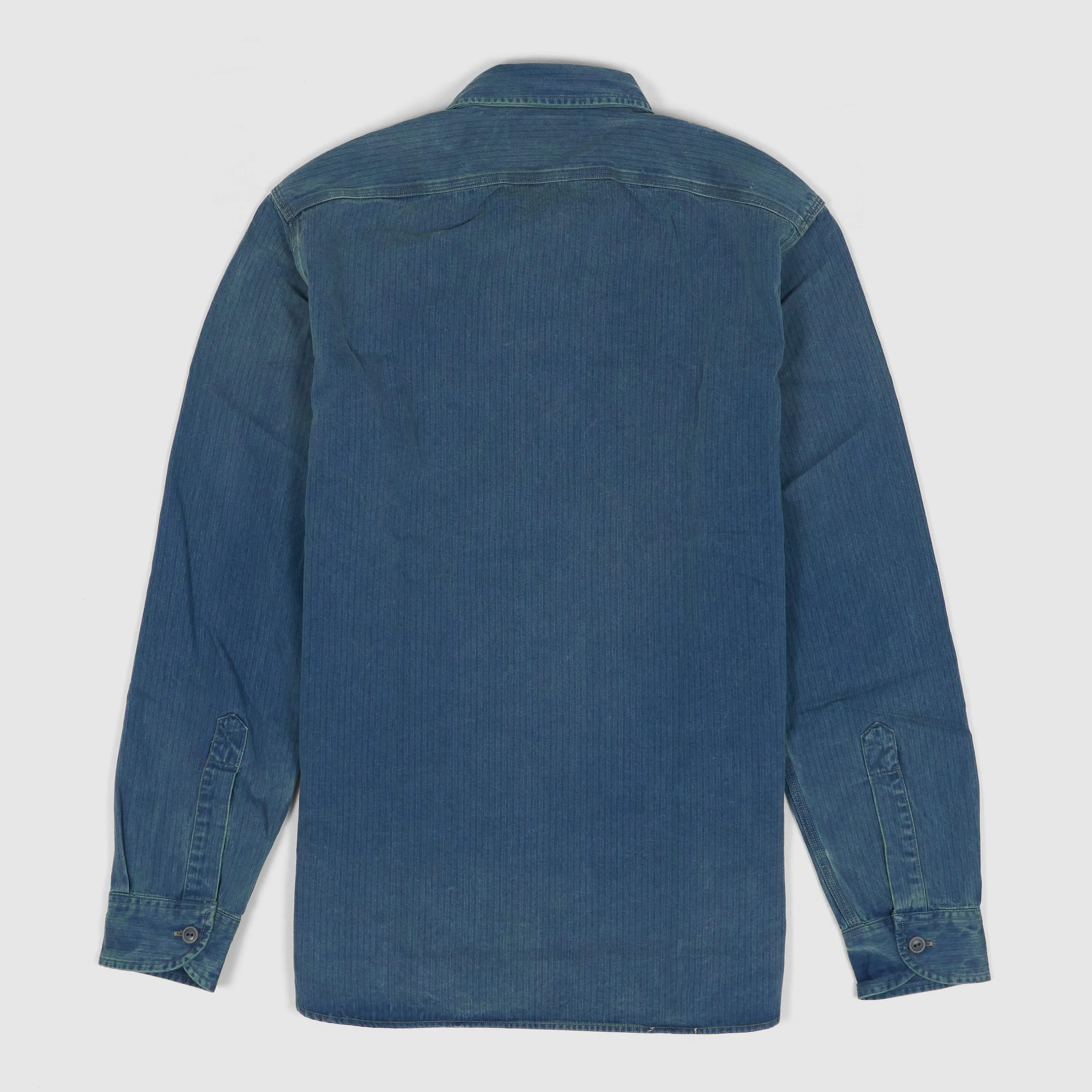 Double RL Long Indigo Dyed Herringbone Workshirt sold by DeeCee style product image thumbnail 2