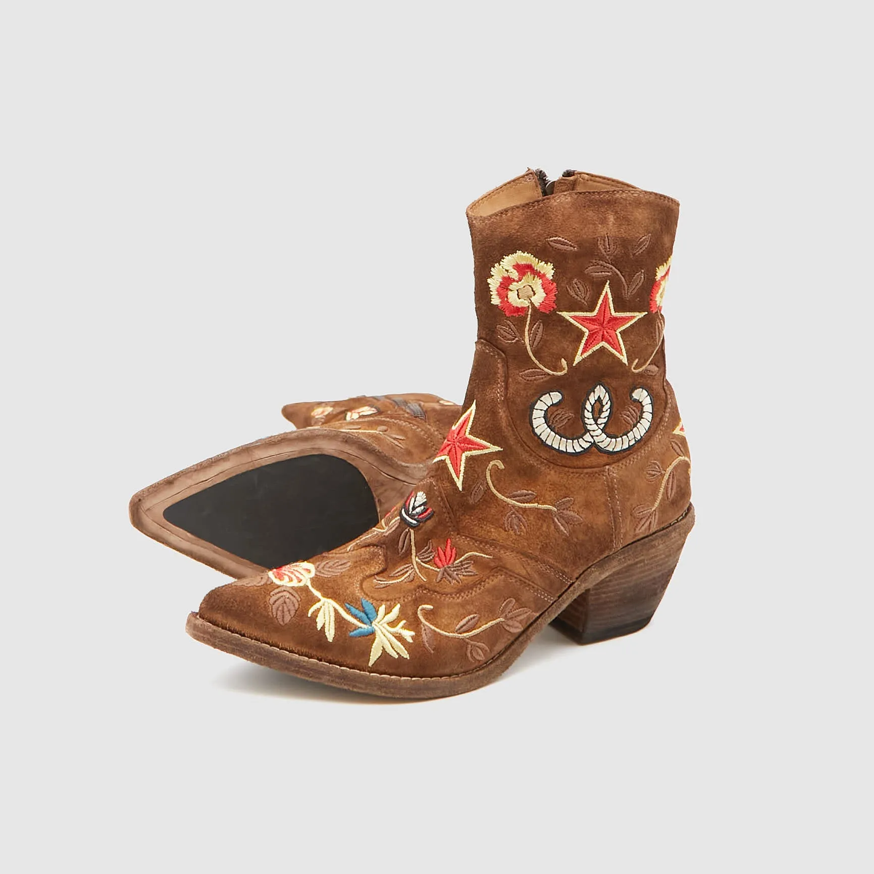 Fauzian Jeunesse Ladies Embroidered Western Ankle Boot sold by DeeCee style product image thumbnail 2
