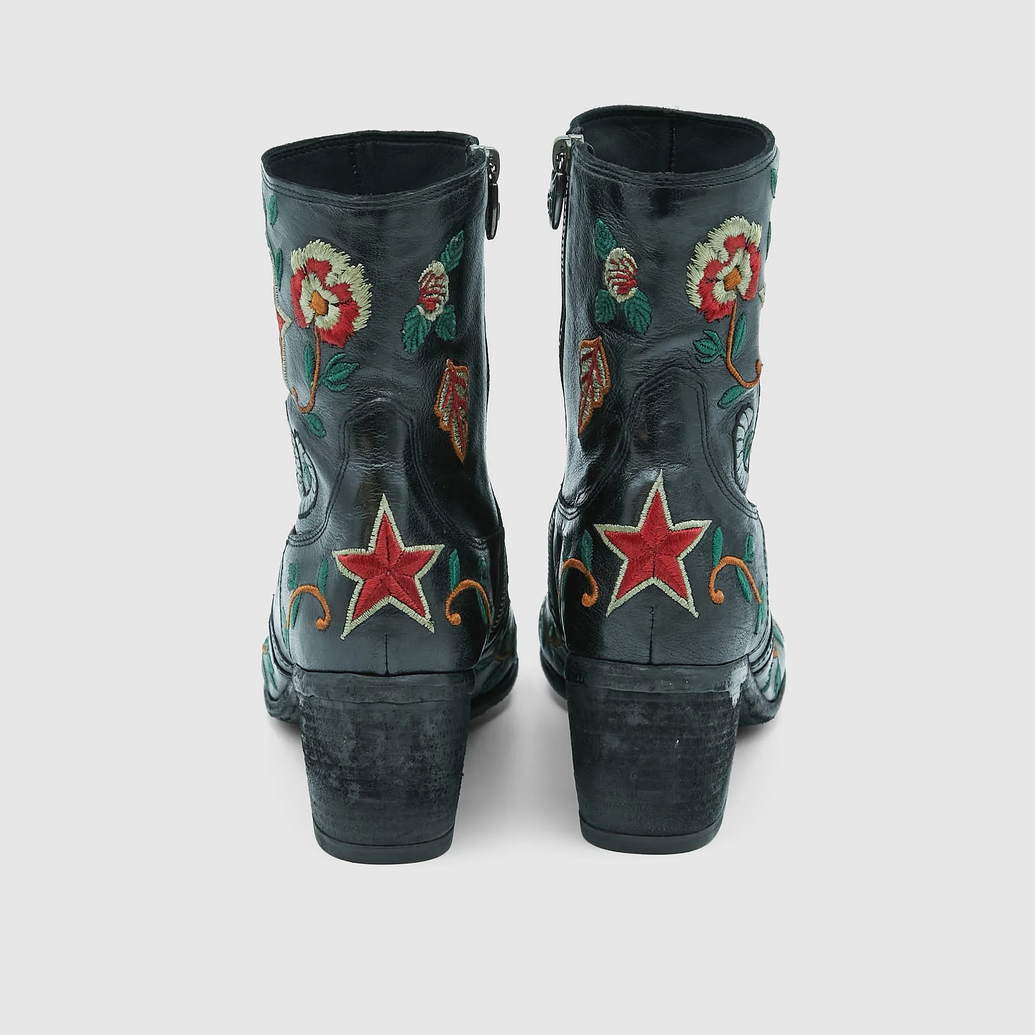 Fauzian Jeunesse Ladies Embroidered Tronchetto Western Ankle Boot With Zip sold by DeeCee style product image thumbnail 3