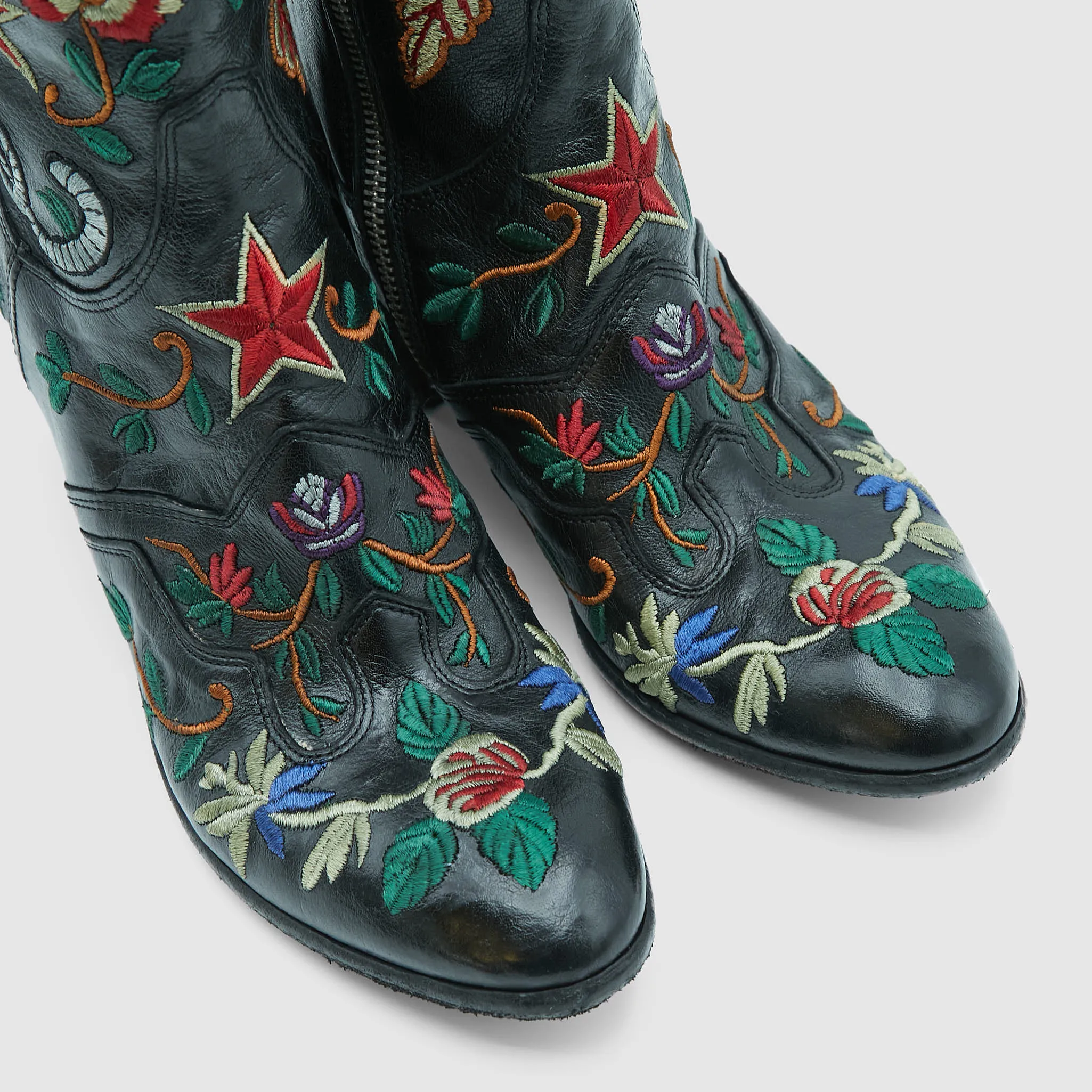 Fauzian Jeunesse Ladies Embroidered Tronchetto Western Ankle Boot With Zip sold by DeeCee style product image thumbnail 5