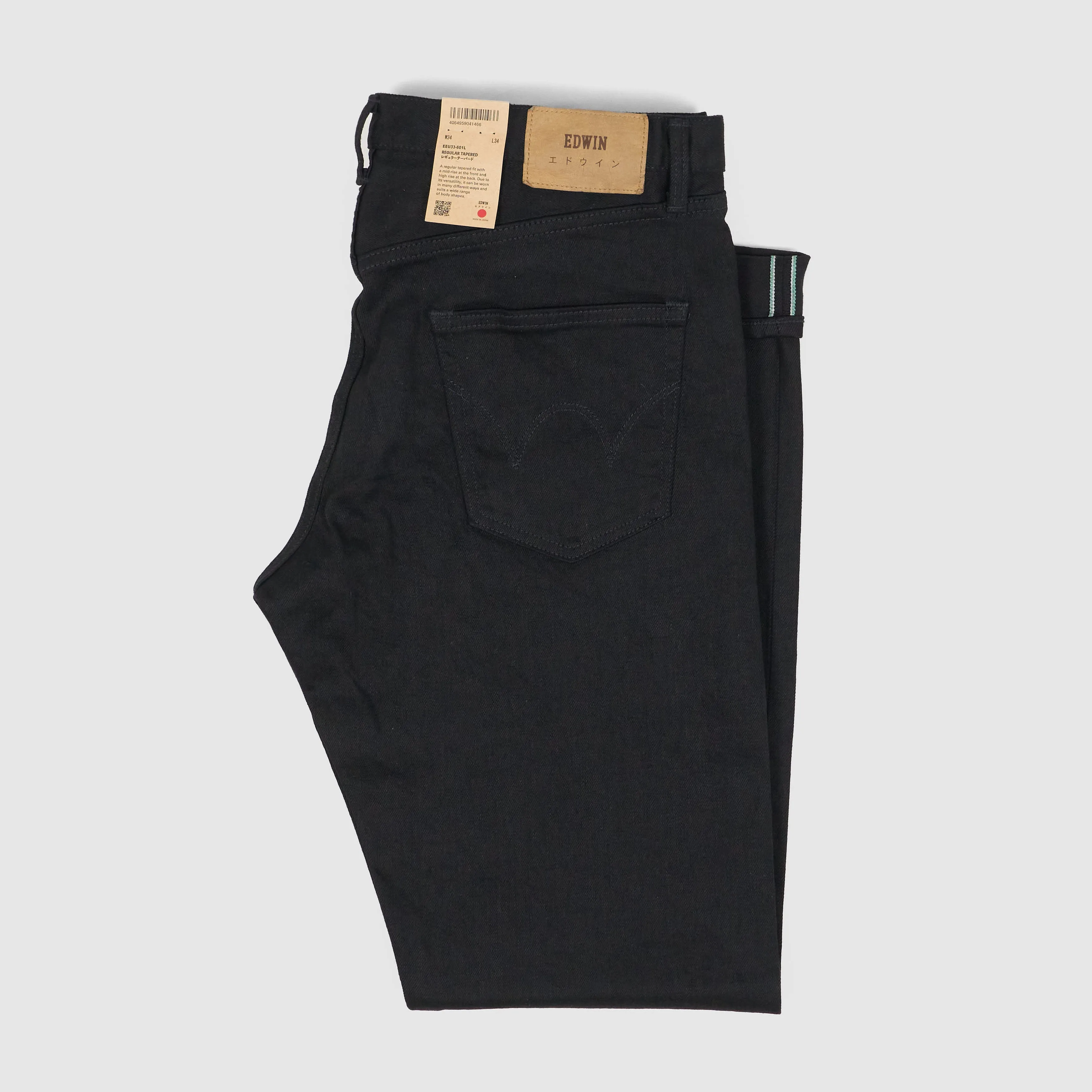 Edwin Regular Tapered Black Kurabo 5-Pocket Jeans sold by DeeCee style product image thumbnail 2