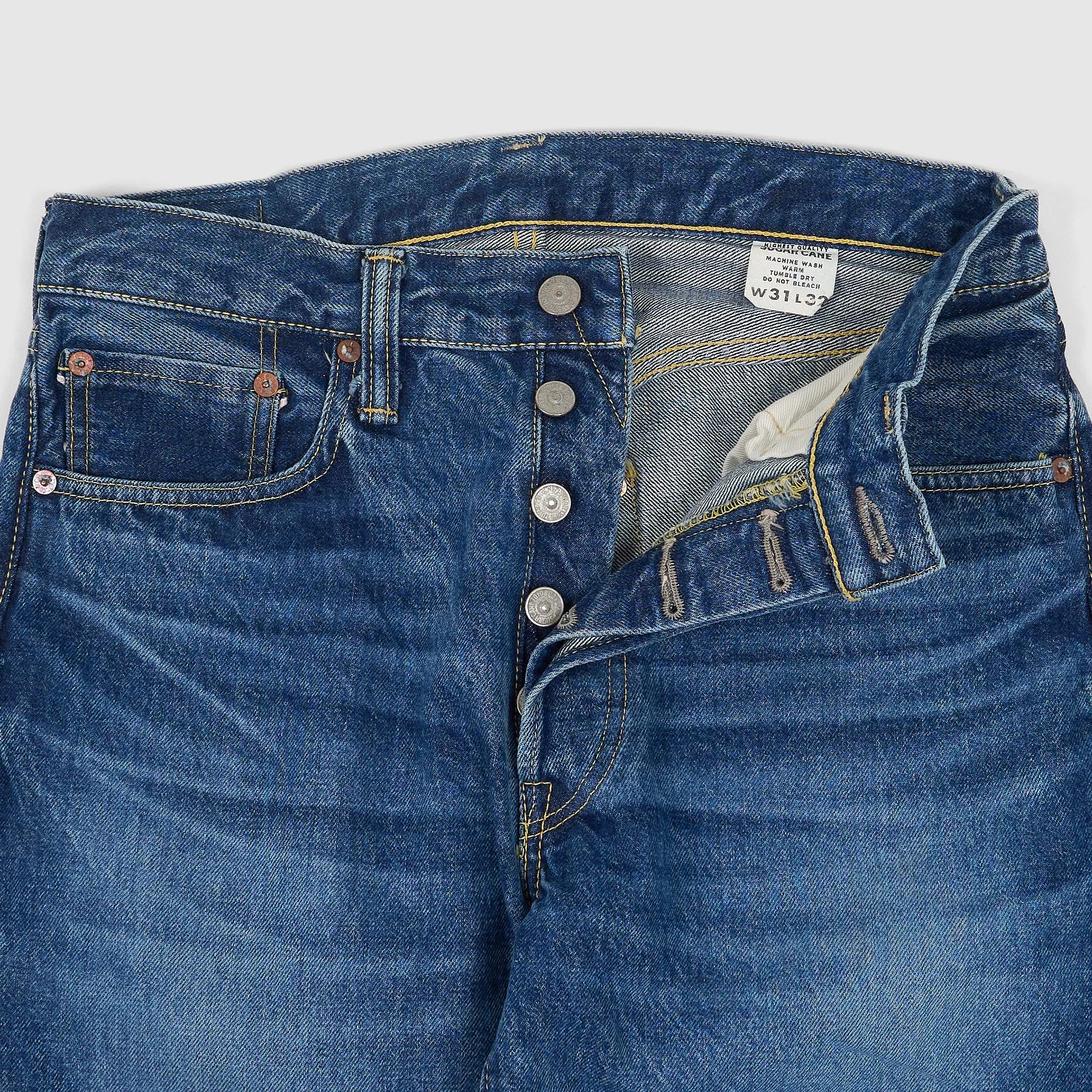 Sugar Cane Heavy Stone Washed Straight leg 1947 Five Pocket Selvage Denim sold by DeeCee style product image thumbnail 4