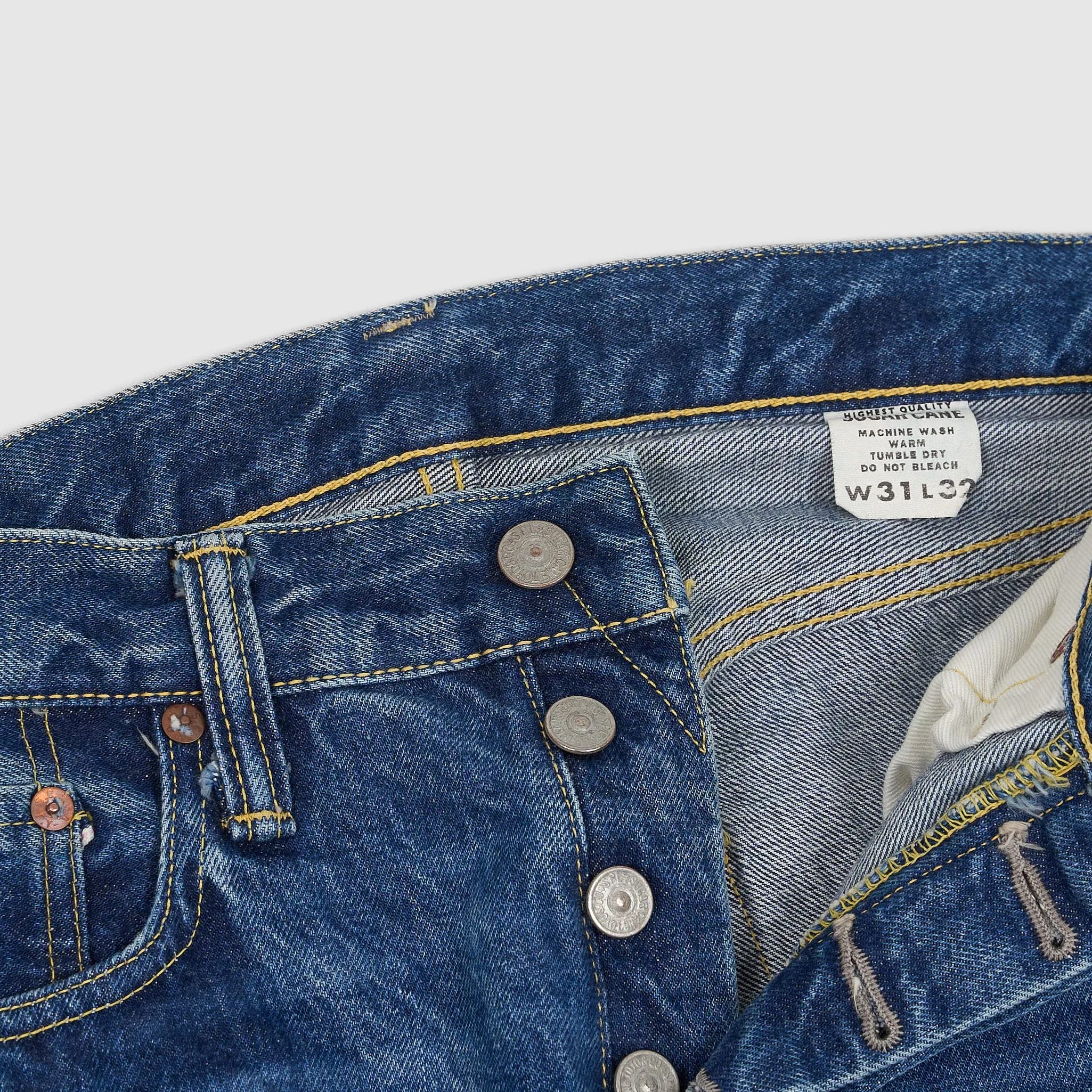 Sugar Cane Heavy Stone Washed Straight leg 1947 Five Pocket Selvage Denim sold by DeeCee style product image thumbnail 5