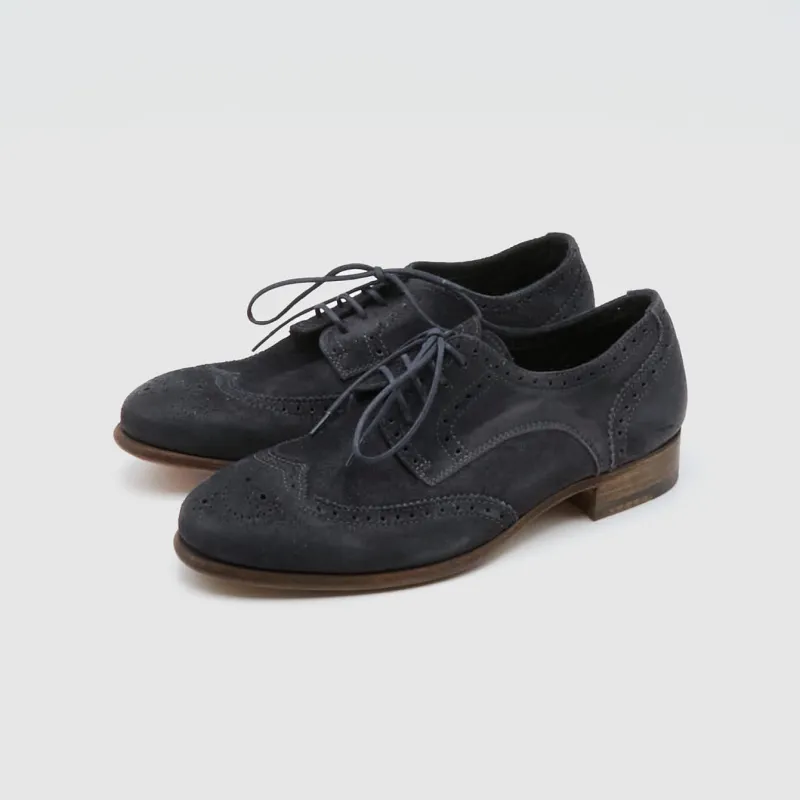 n.d.c. made by hand Ladies Suede  Brogues Shoes sold by DeeCee style