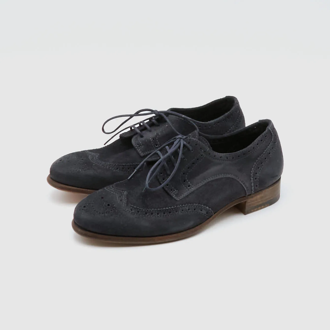 n.d.c. made by hand Ladies Suede Brogues Shoes sold by DeeCee style