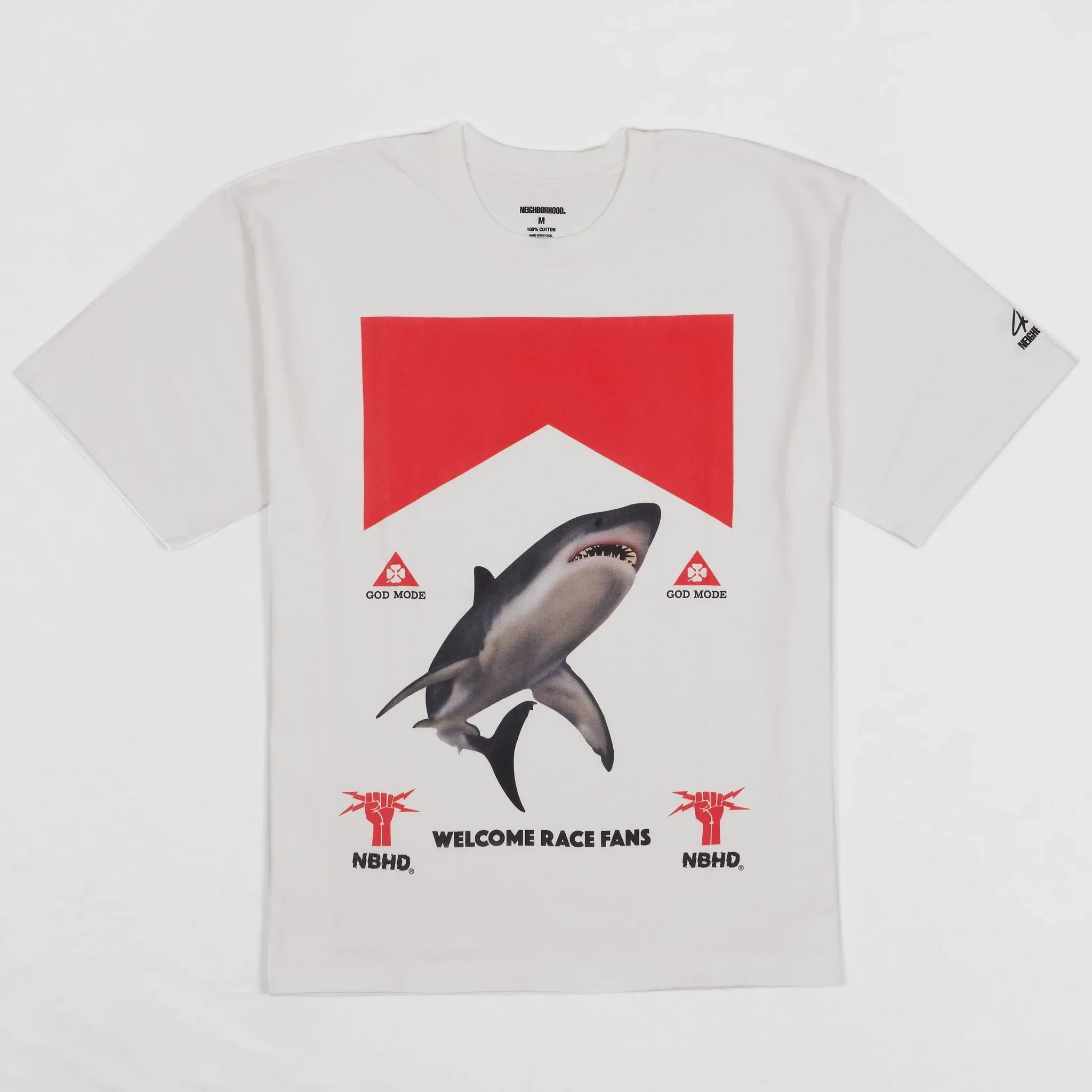 Neighborhood x DSC Short Sleeve Crew Neck Sharkprint T-Shirt sold by DeeCee style
