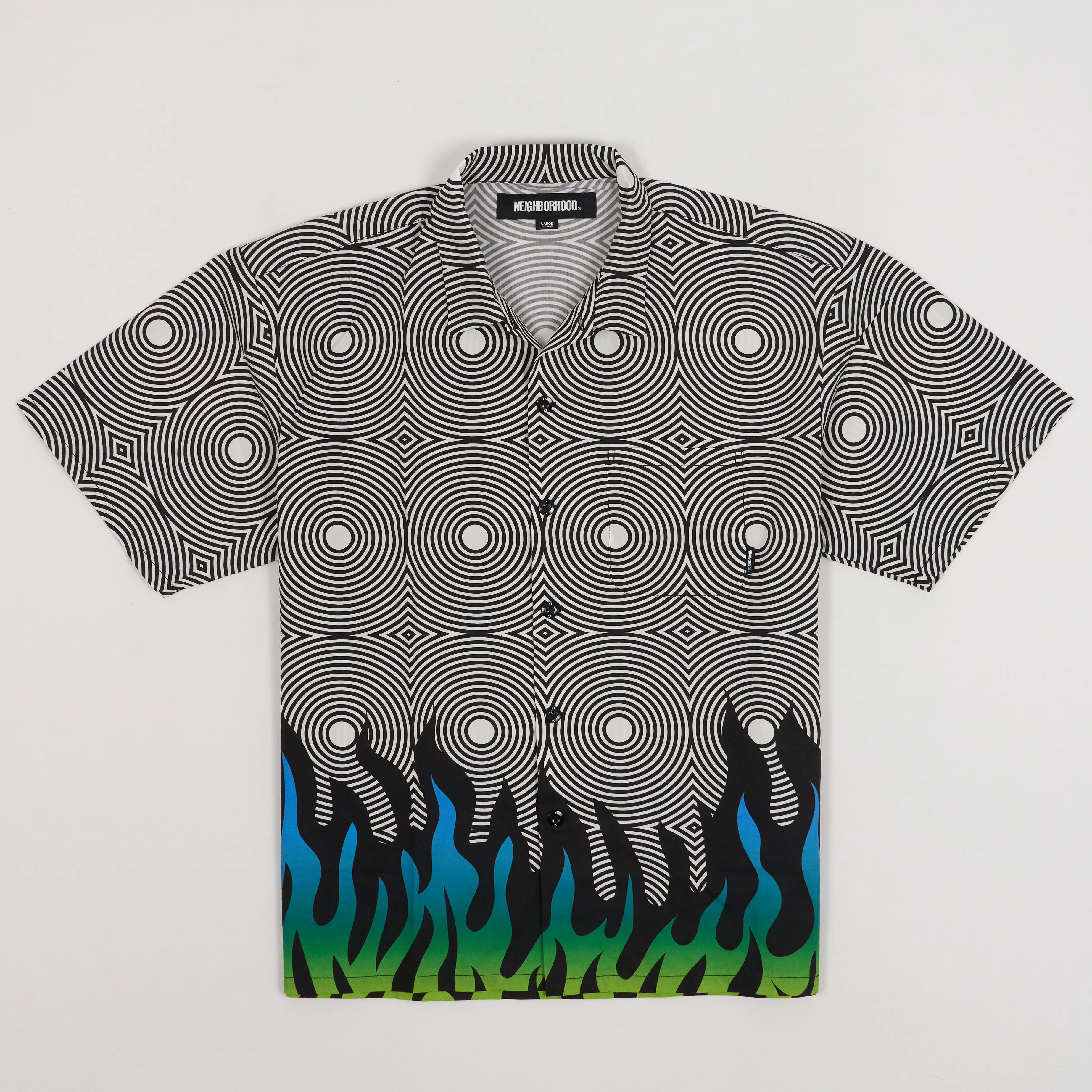 Neighborhood x DSC Short Sleeve Flamepatern Shirt sold by DeeCee style