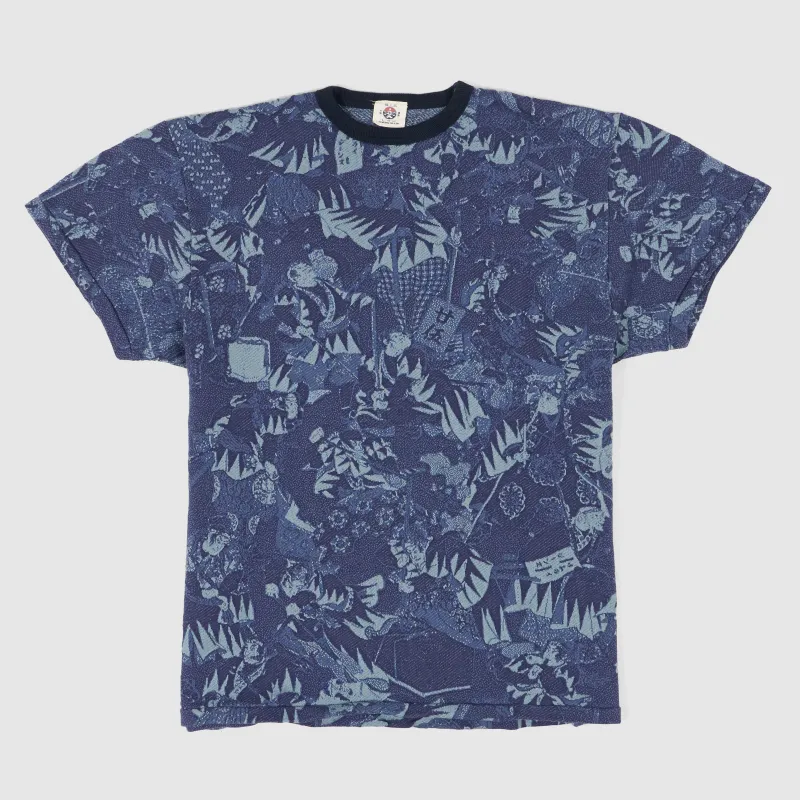 Samurai Jeans Short Sleeve Crew Neck 25th. Anniversary Jacquard Jersey Sweat T-Shirt sold by DeeCee style