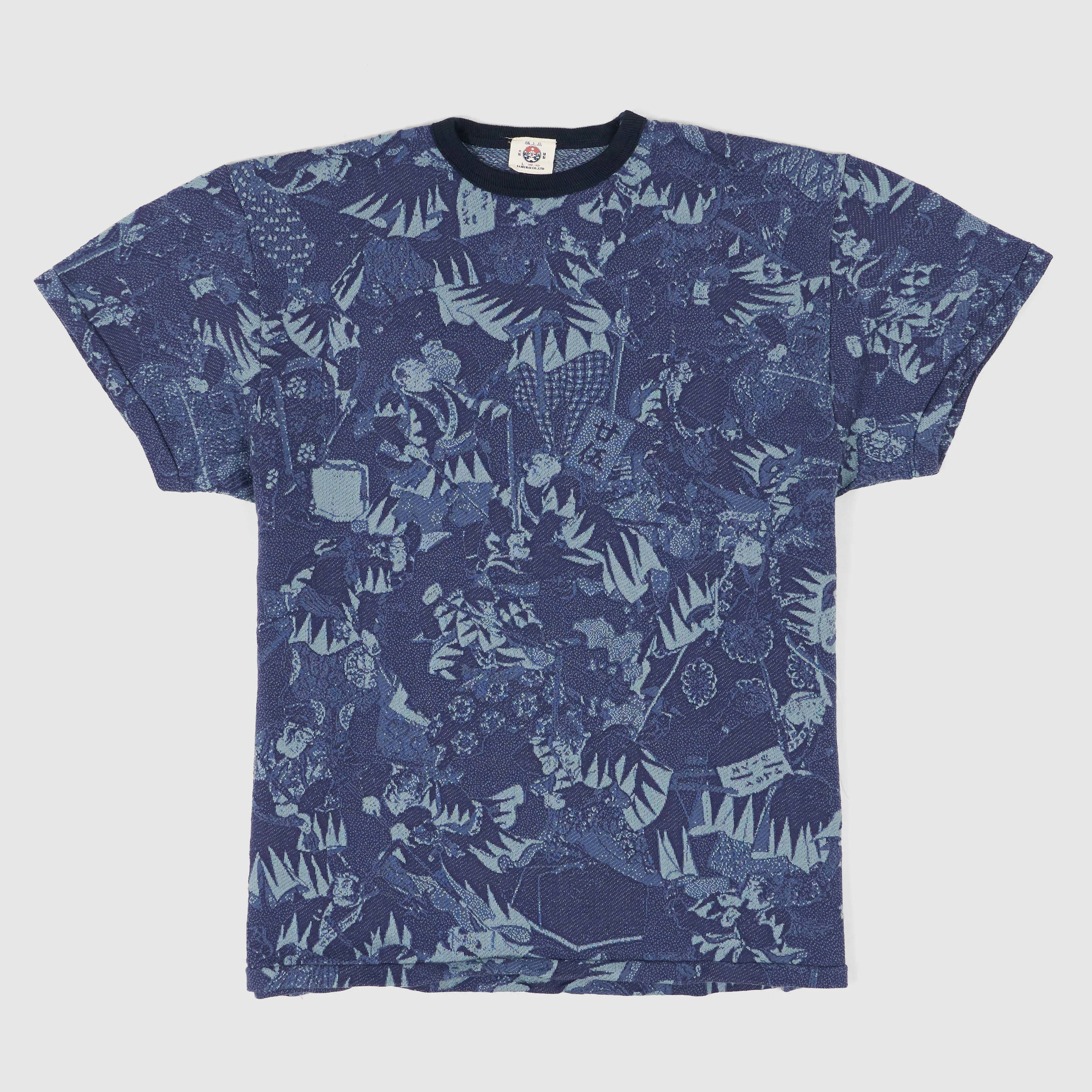 Samurai Jeans Short Sleeve Crew Neck 25th. Anniversary Jacquard Jersey Sweat T-Shirt sold by DeeCee style