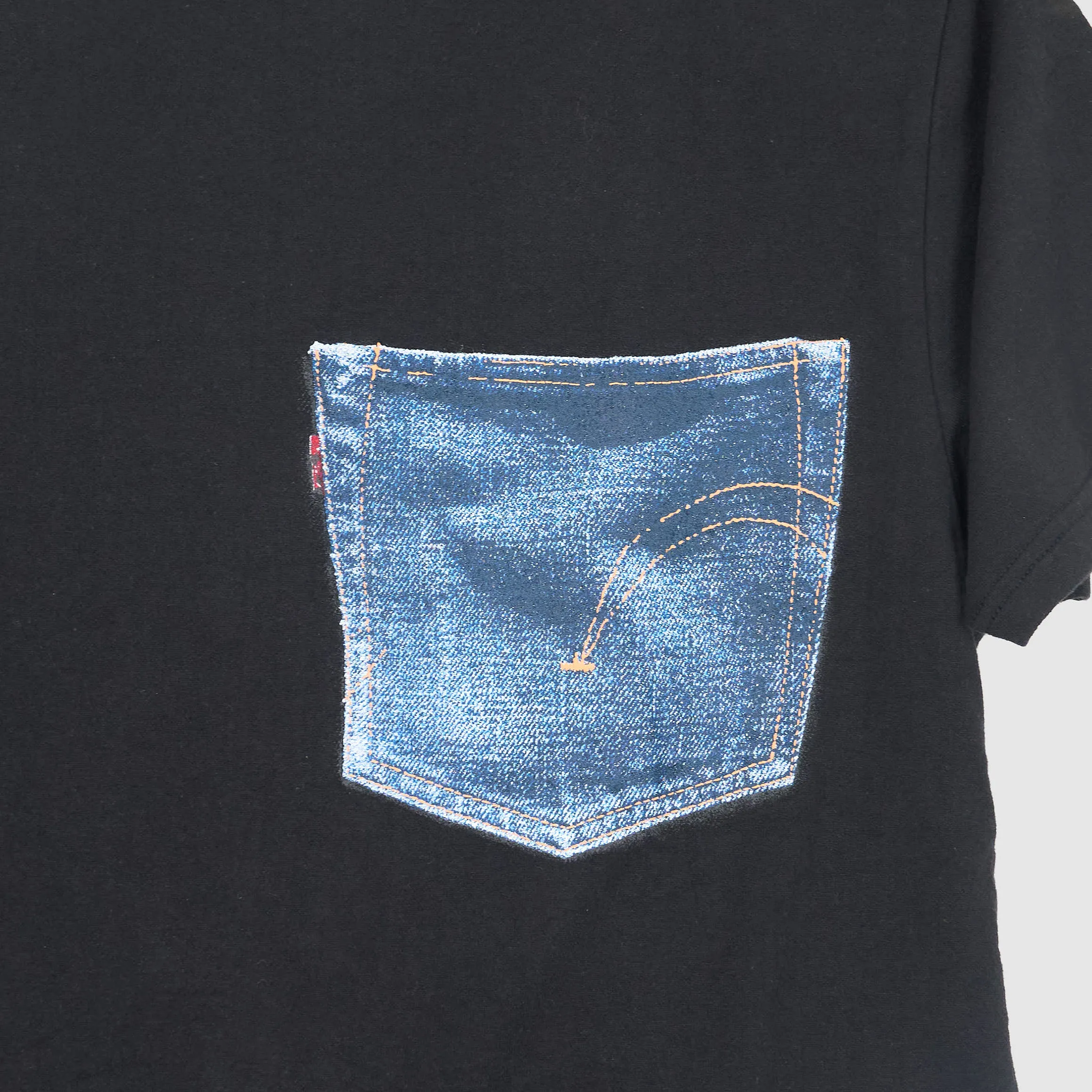 Samurai Jeans Short Sleeve Crew Neck Printed Denim Pocket T-Shirt sold by DeeCee style product image thumbnail 4