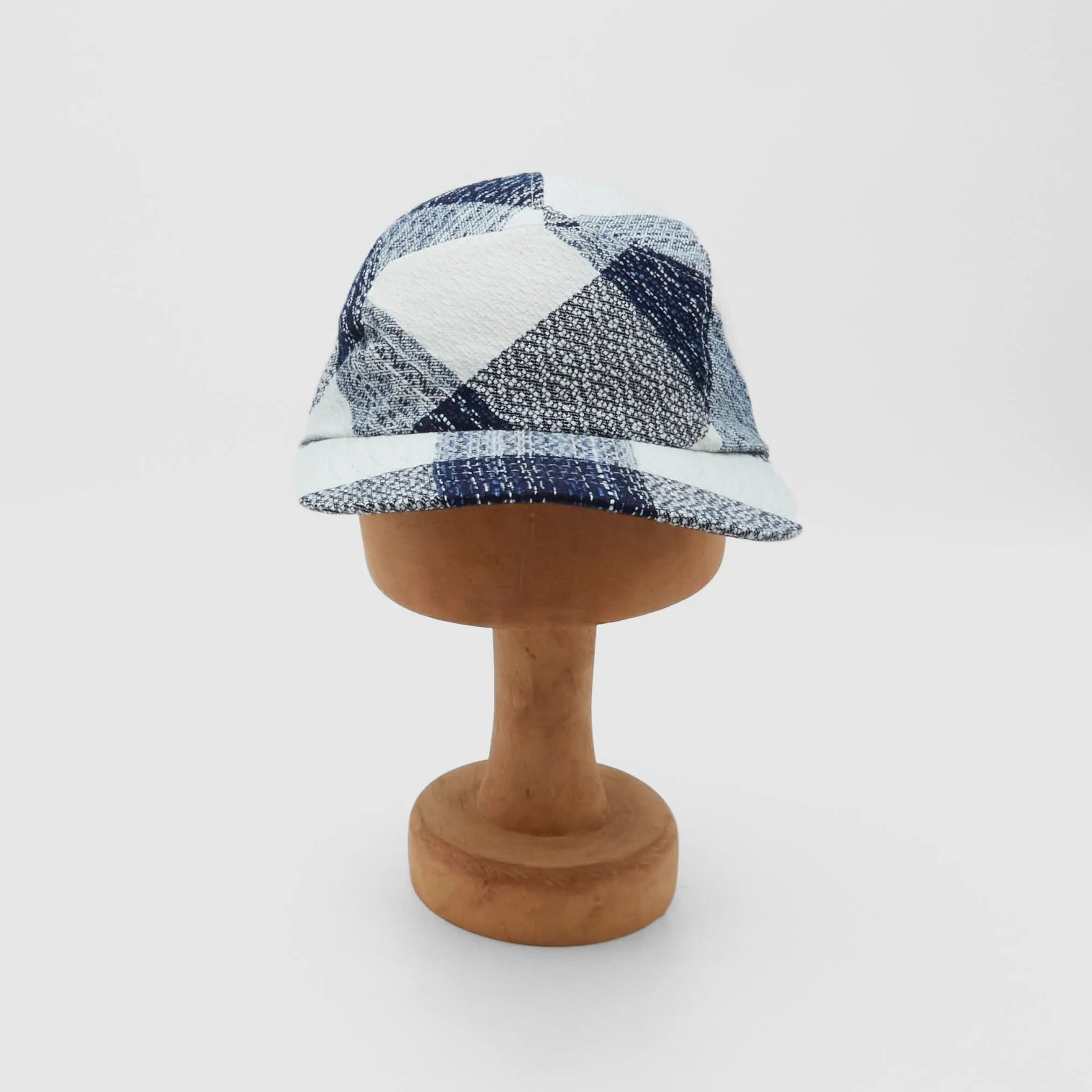 Samurai Jeans Natural Indigo Dyed PlaidJet KC Cap sold by DeeCee style