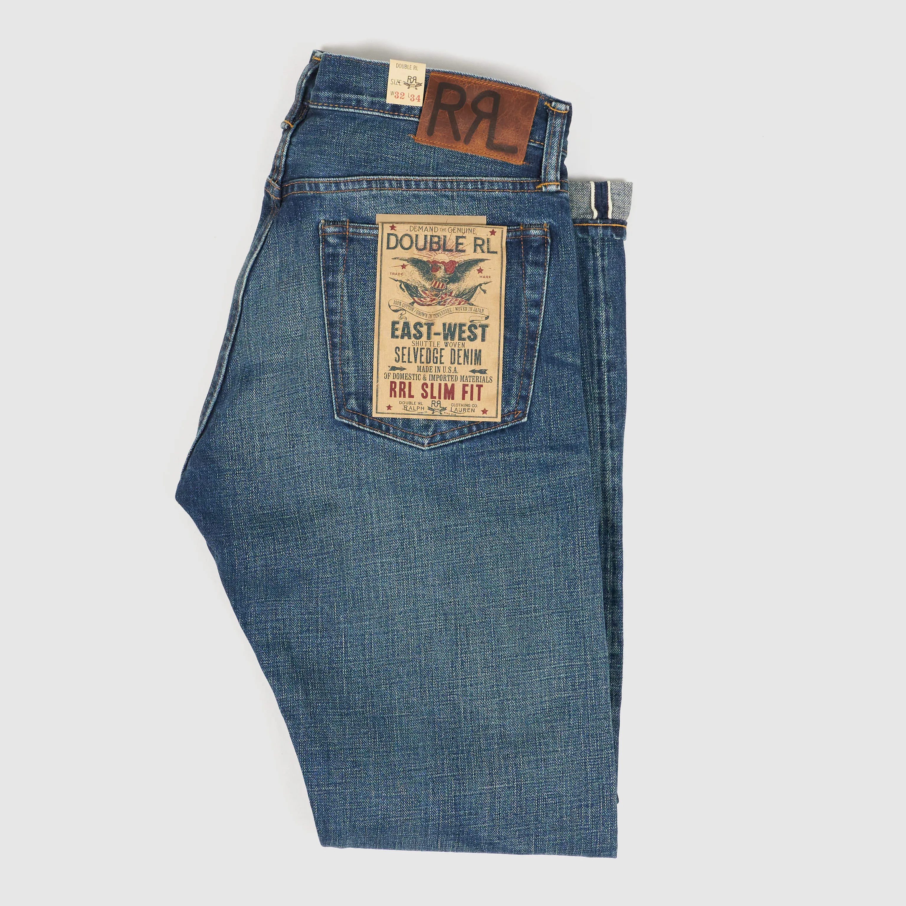 Double RL East West 5-Pocket Denim Slim Selvage Jeans sold by DeeCee style product image thumbnail 2