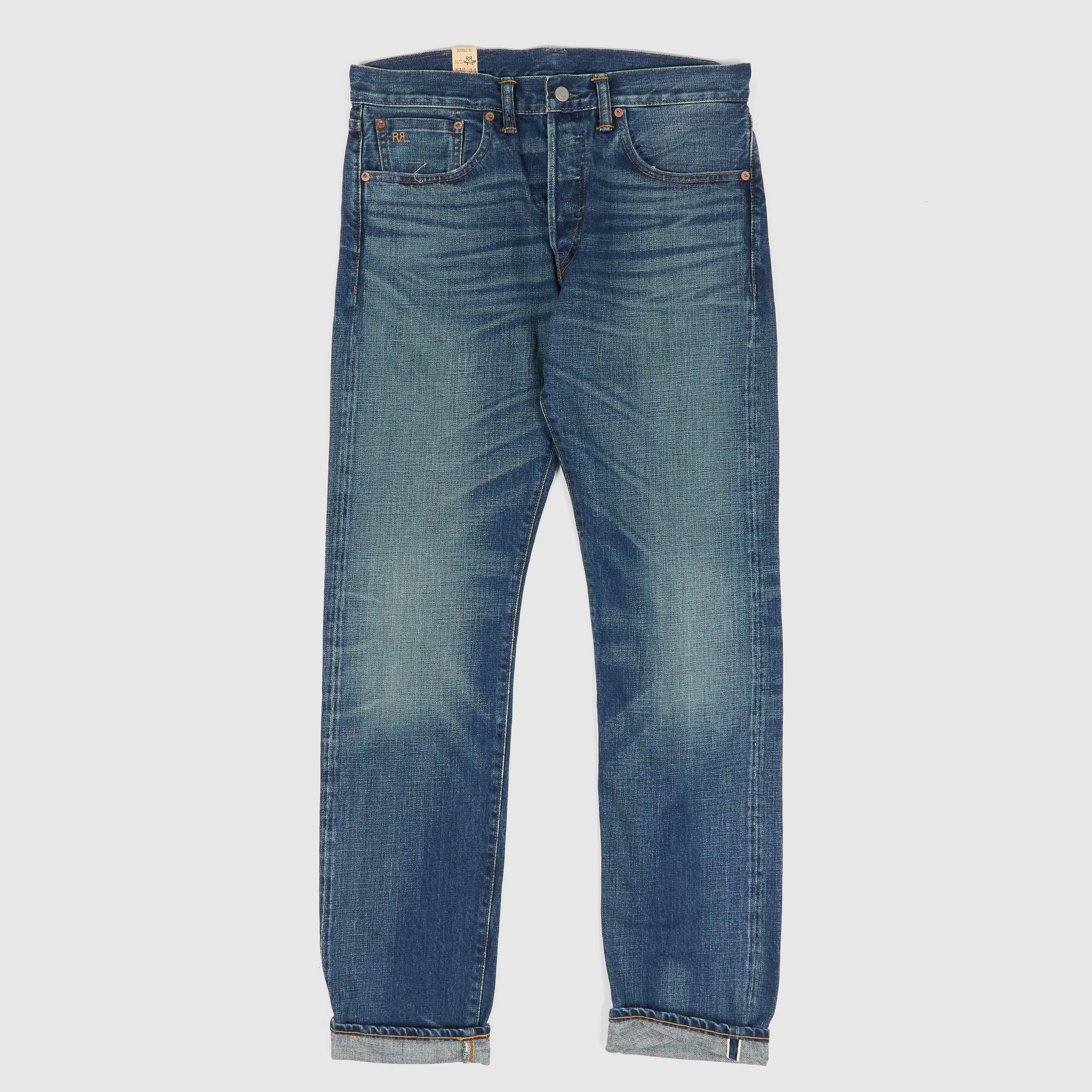 Double RL East West 5-Pocket Denim Slim Selvage Jeans sold by DeeCee style