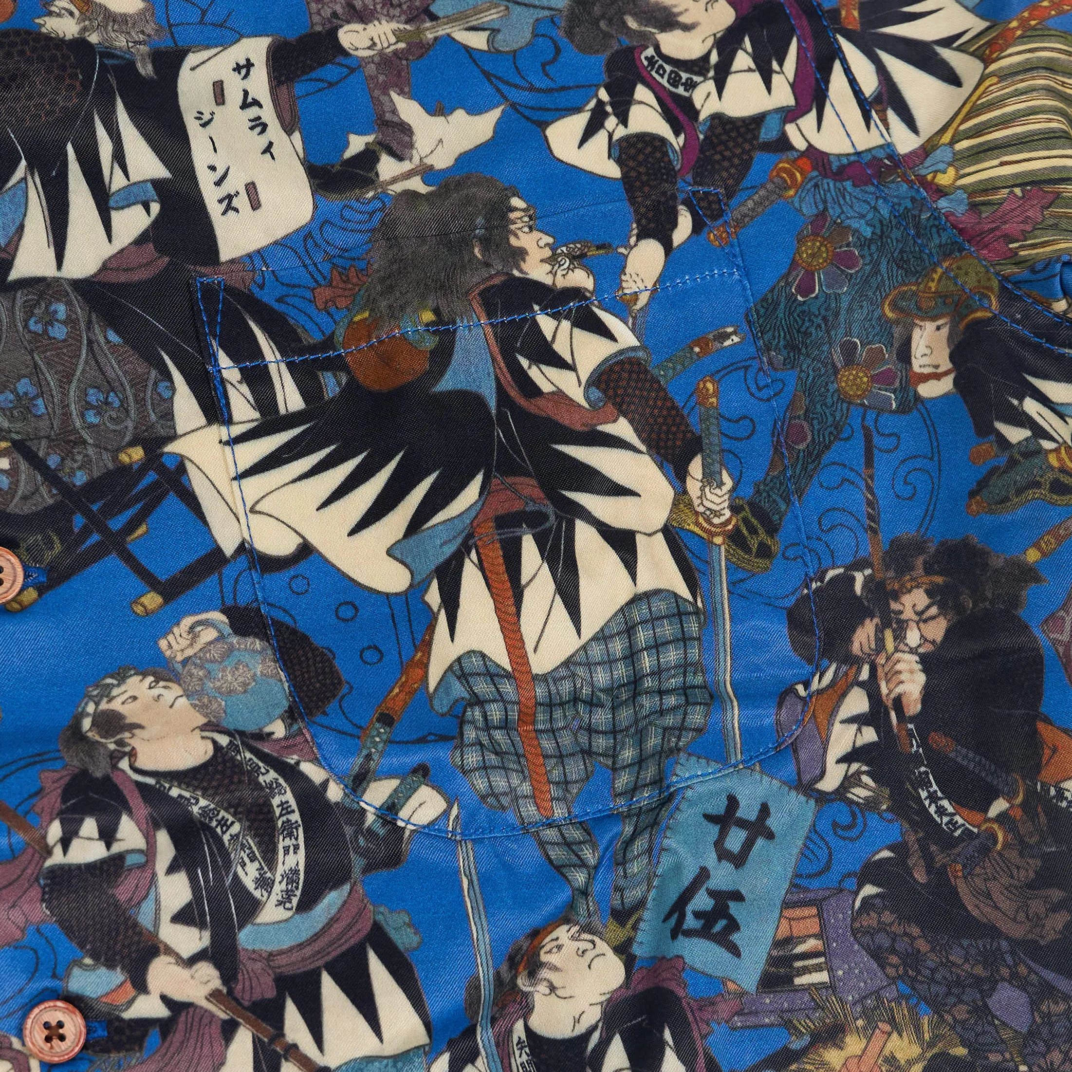 Samurai Jeans 25th. Anniversary Japanes Fighter Hawaiian Shirt sold by DeeCee style product image thumbnail 5