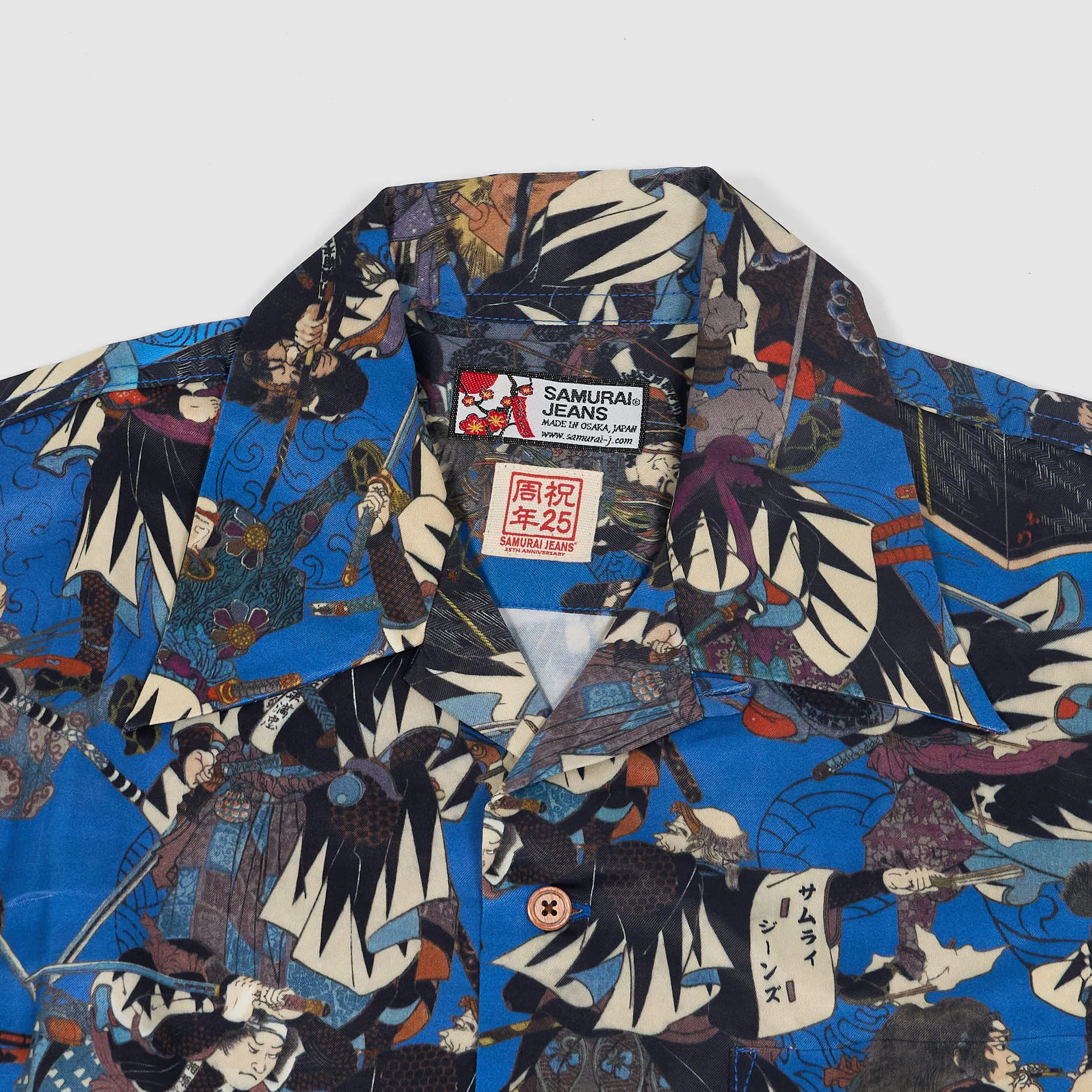 Samurai Jeans 25th. Anniversary Japanes Fighter Hawaiian Shirt sold by DeeCee style product image thumbnail 3