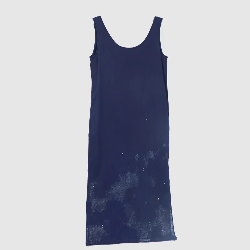 Blue Blue Japan Ladies Jersey Foil Printed Hand Dyed Dress sold by DeeCee style