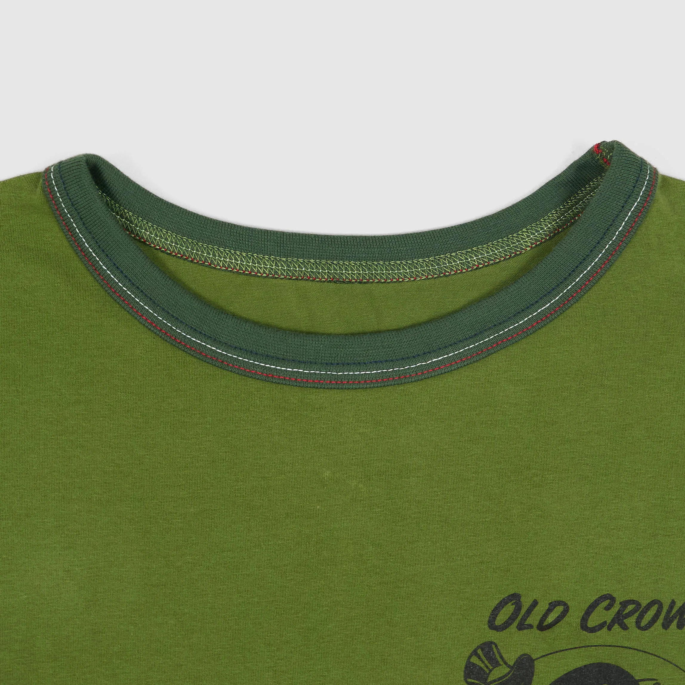 Old Crow Speed Shop Red Wite Blue Crew Neck Printed T-Shirt sold by DeeCee style product image thumbnail 4