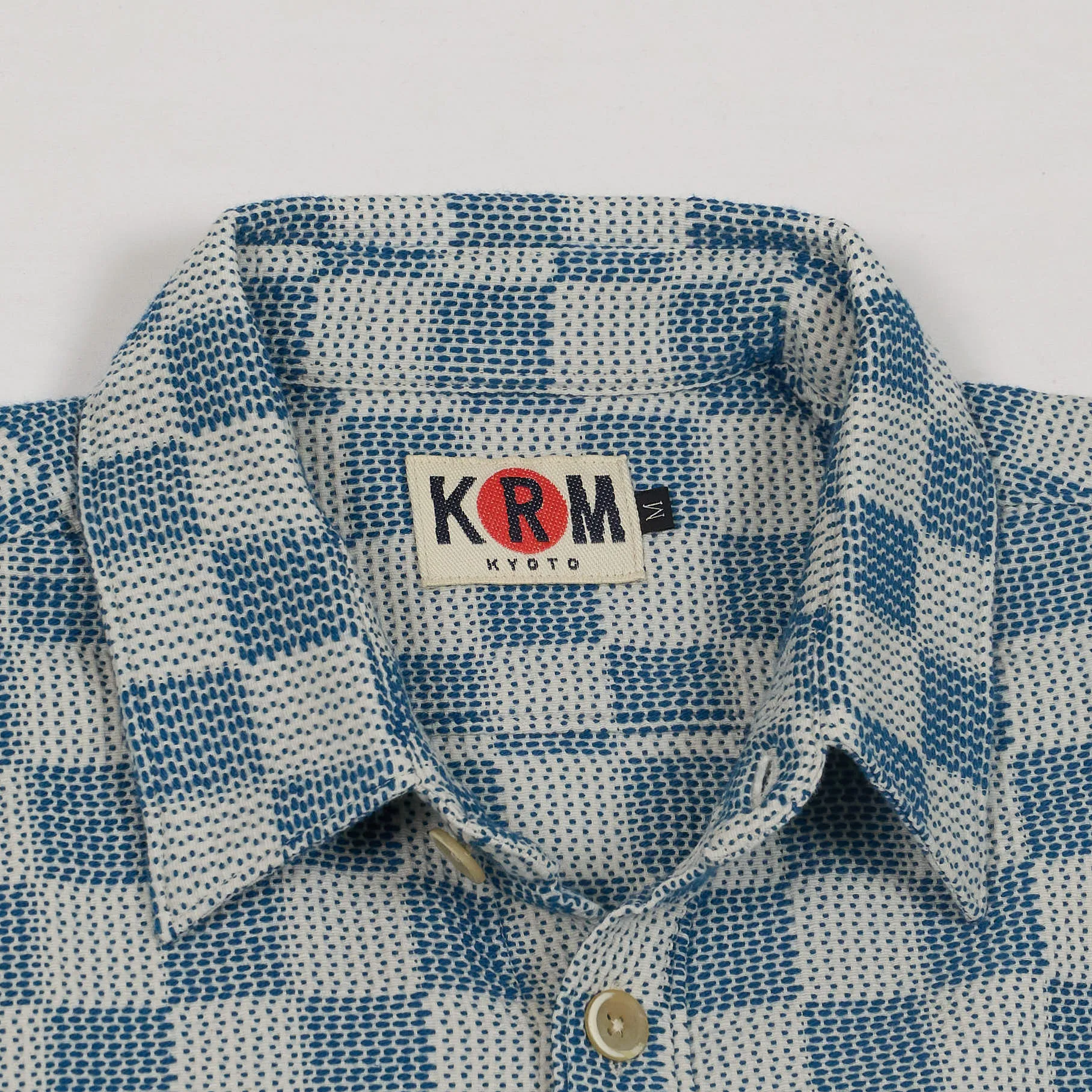 KRM Short Sleeve Sashiko Indigo Camp Shirt sold by DeeCee style product image thumbnail 3