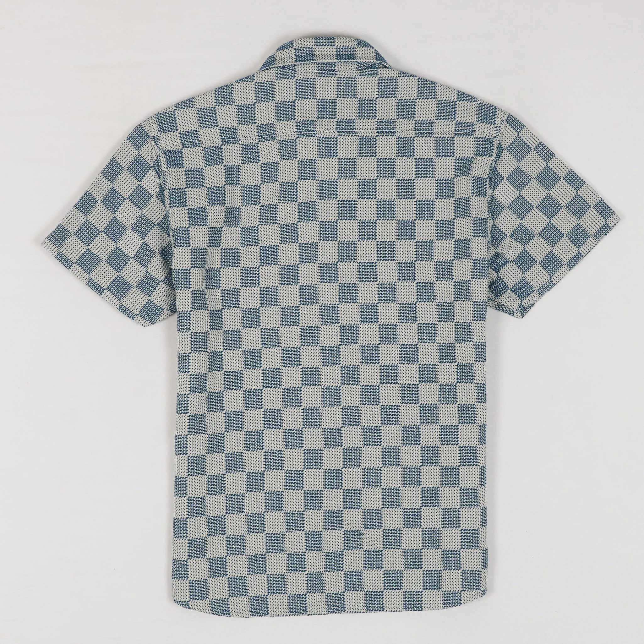 KRM Short Sleeve Sashiko Indigo Camp Shirt sold by DeeCee style product image thumbnail 2