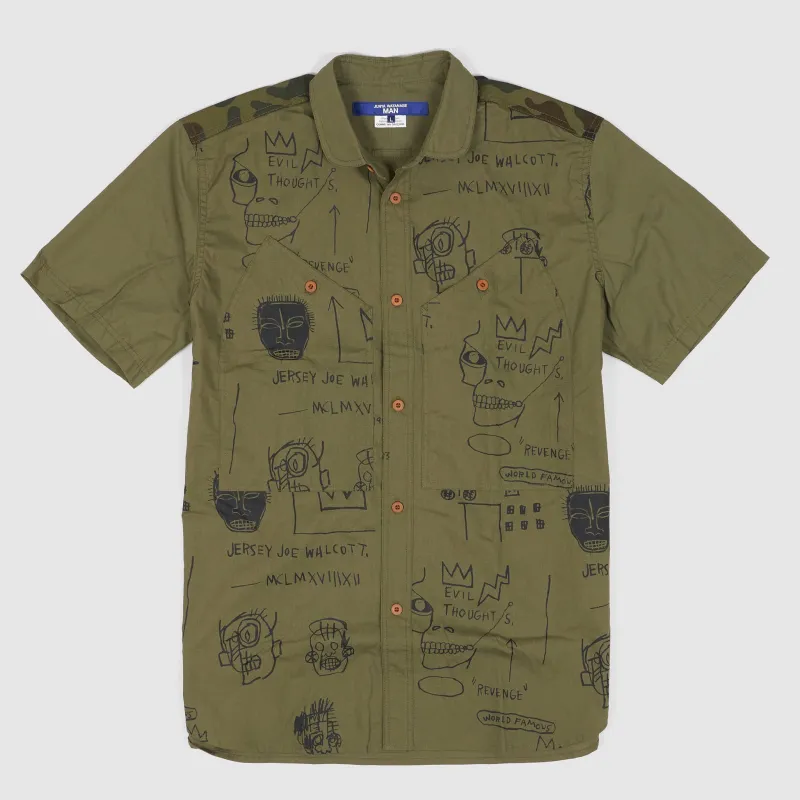 Junya Watanabe Man Short Sleeve Basquiat Camp Overshirt sold by DeeCee style