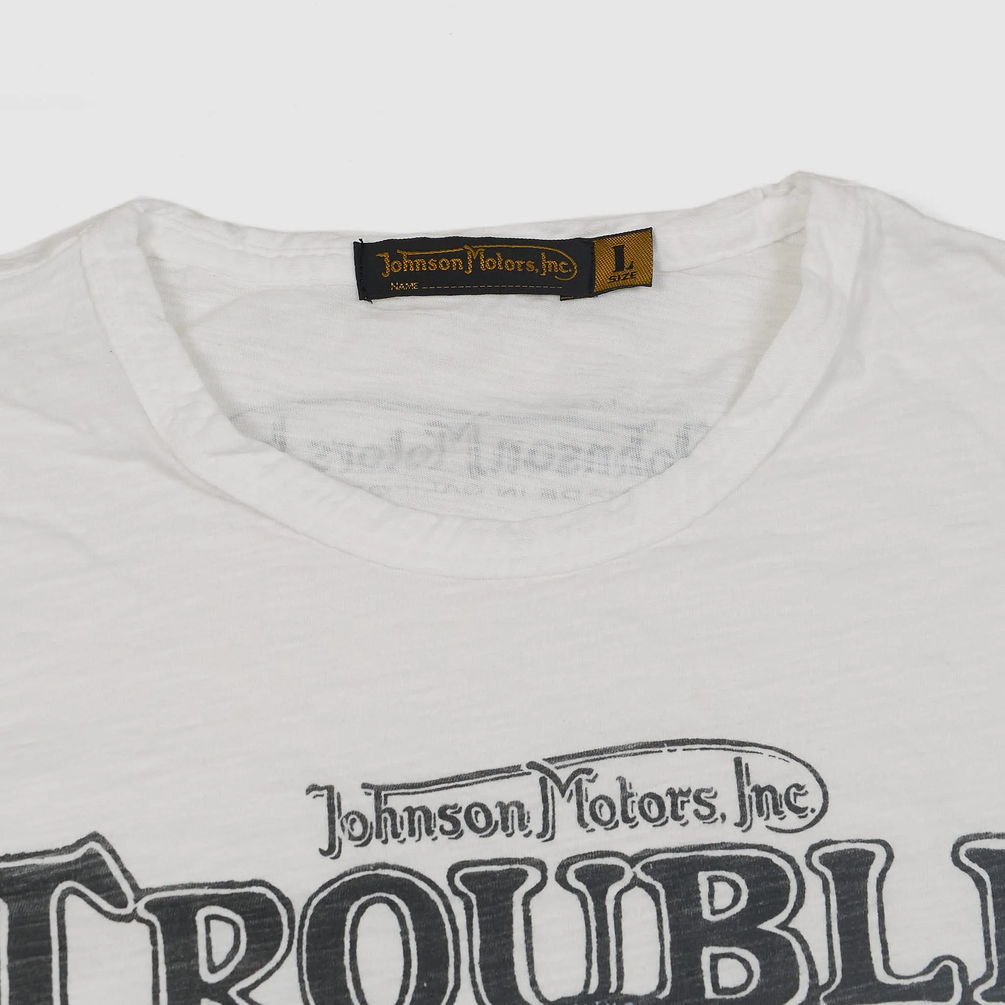 Johnson Motors Trouble MotorCycles T-Shirt sold by DeeCee style product image thumbnail 4