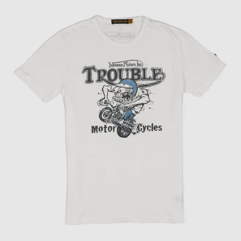 Johnson Motors Trouble MotorCycles T-Shirt sold by DeeCee style