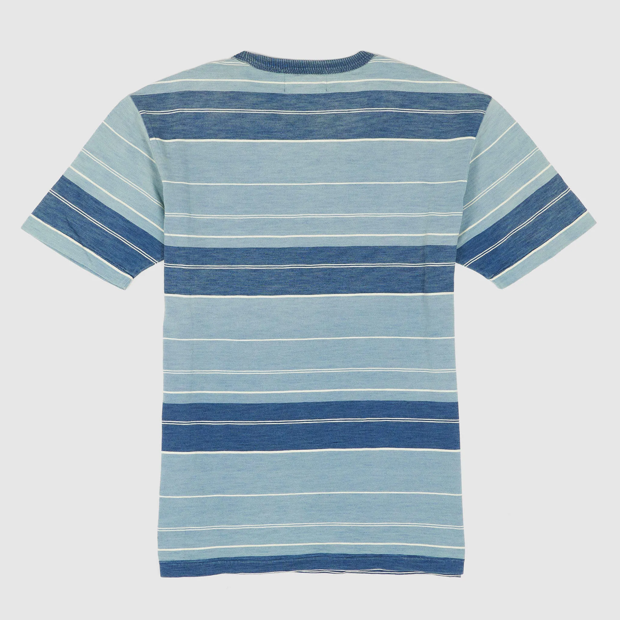 Double RL Short Sleeve Indigo Stripe Crew Neck T-Shirt sold by DeeCee style product image thumbnail 2
