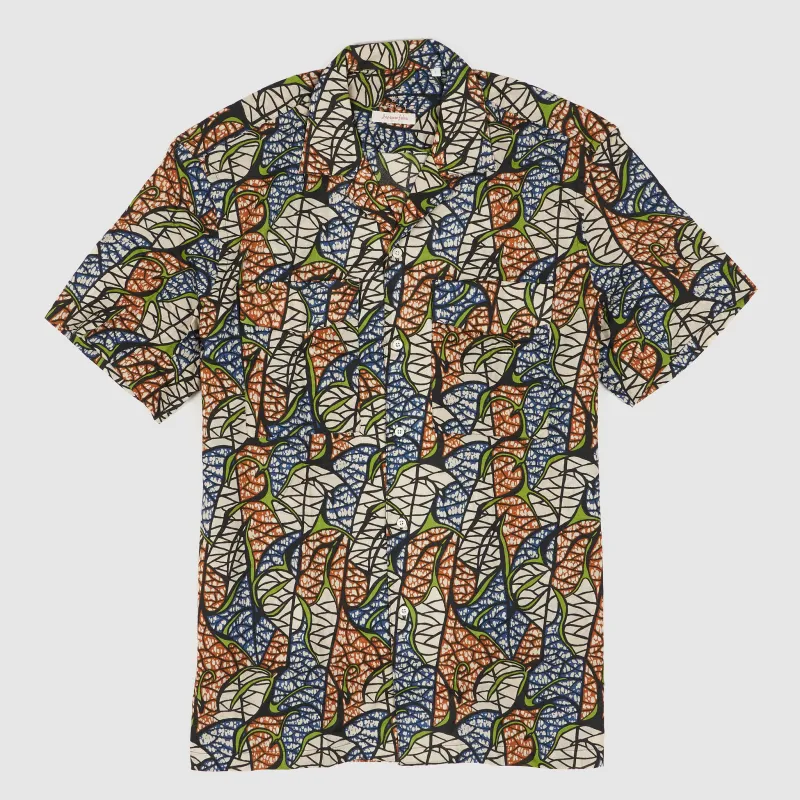 A.B.C.L Short Sleeve Printed Camp Collar Shirt made by DeeCee style