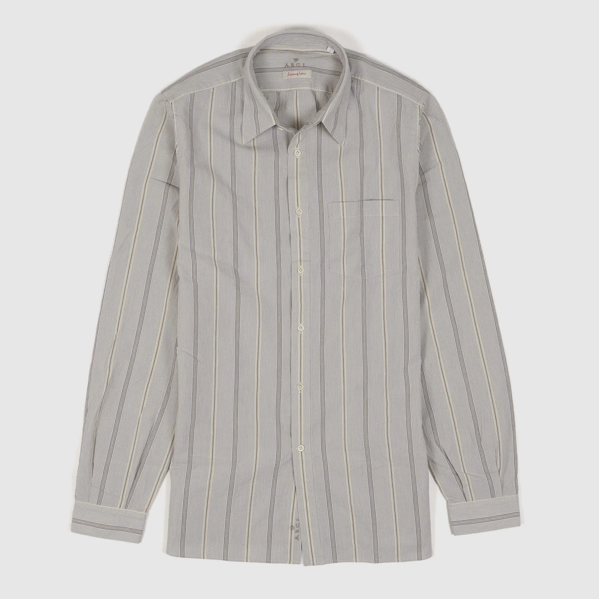 A.B.C.L Long Sleeve Woven Striped Cotton Shirt sold by DeeCee style