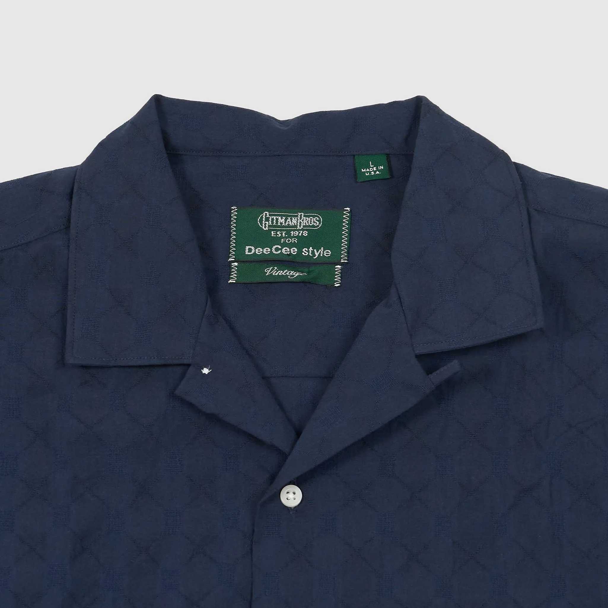 Gitman Vintage Short Sleeve Japanese Jacquard Camp Shirt sold by DeeCee style product image thumbnail 3