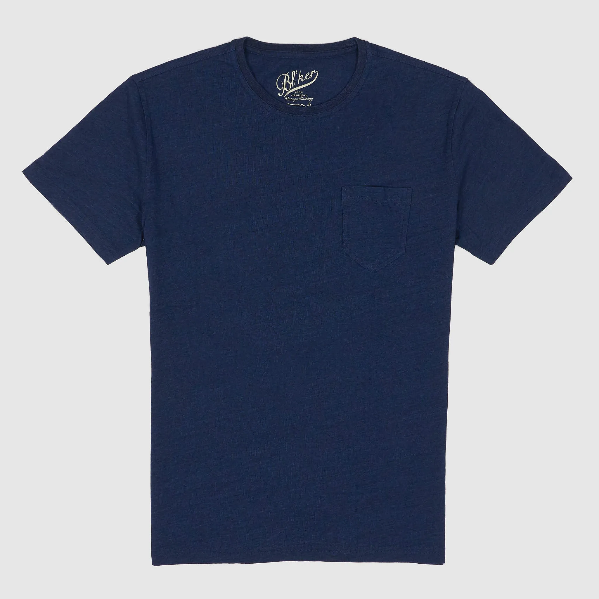 Bl'ker Tee Short Sleeve Crew Neck Indigo Dyed Pocket T-Shirt sold by DeeCee style