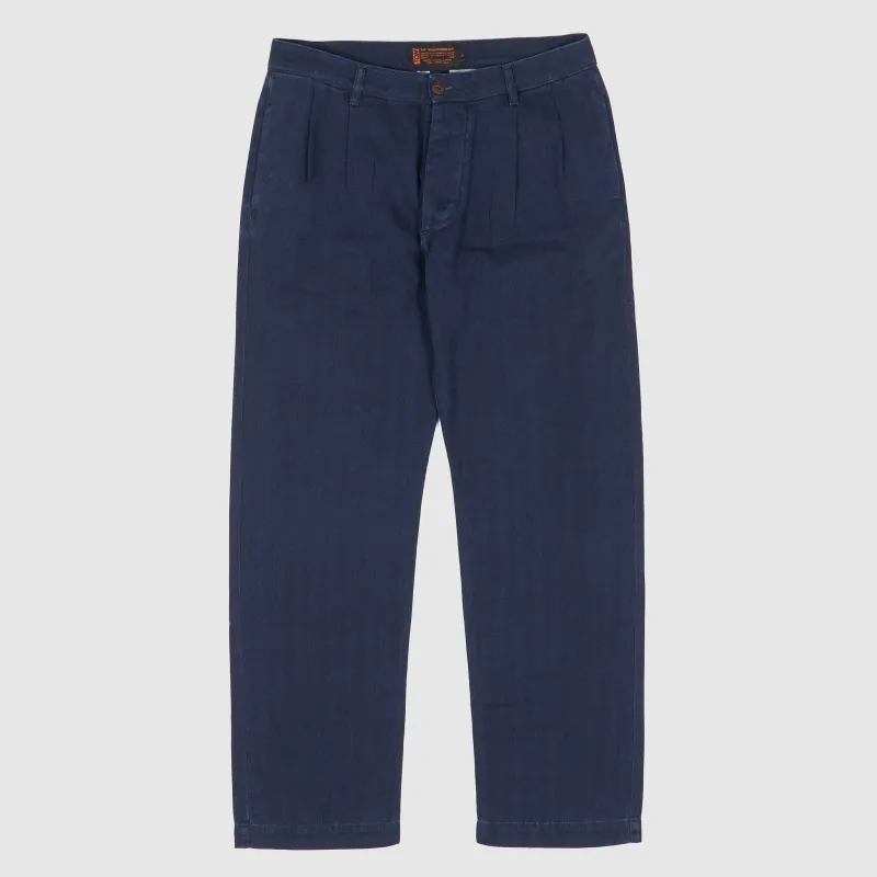 The Quartermaster Straight Leg Chino Trousers With Pleats sold by DeeCee style