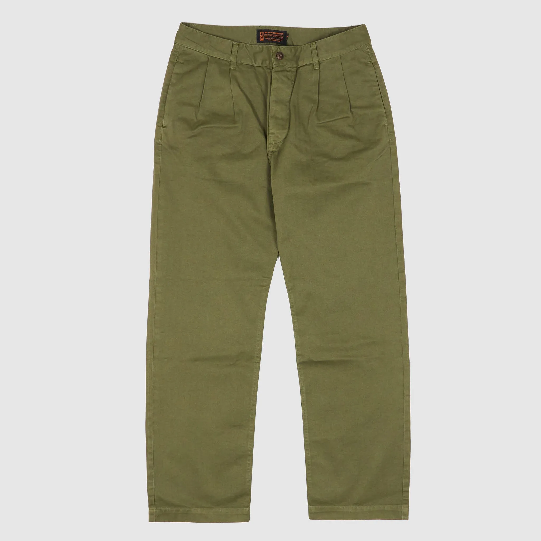 The Quartermaster Straight Leg Chino Trousers With Pleats sold by DeeCee style