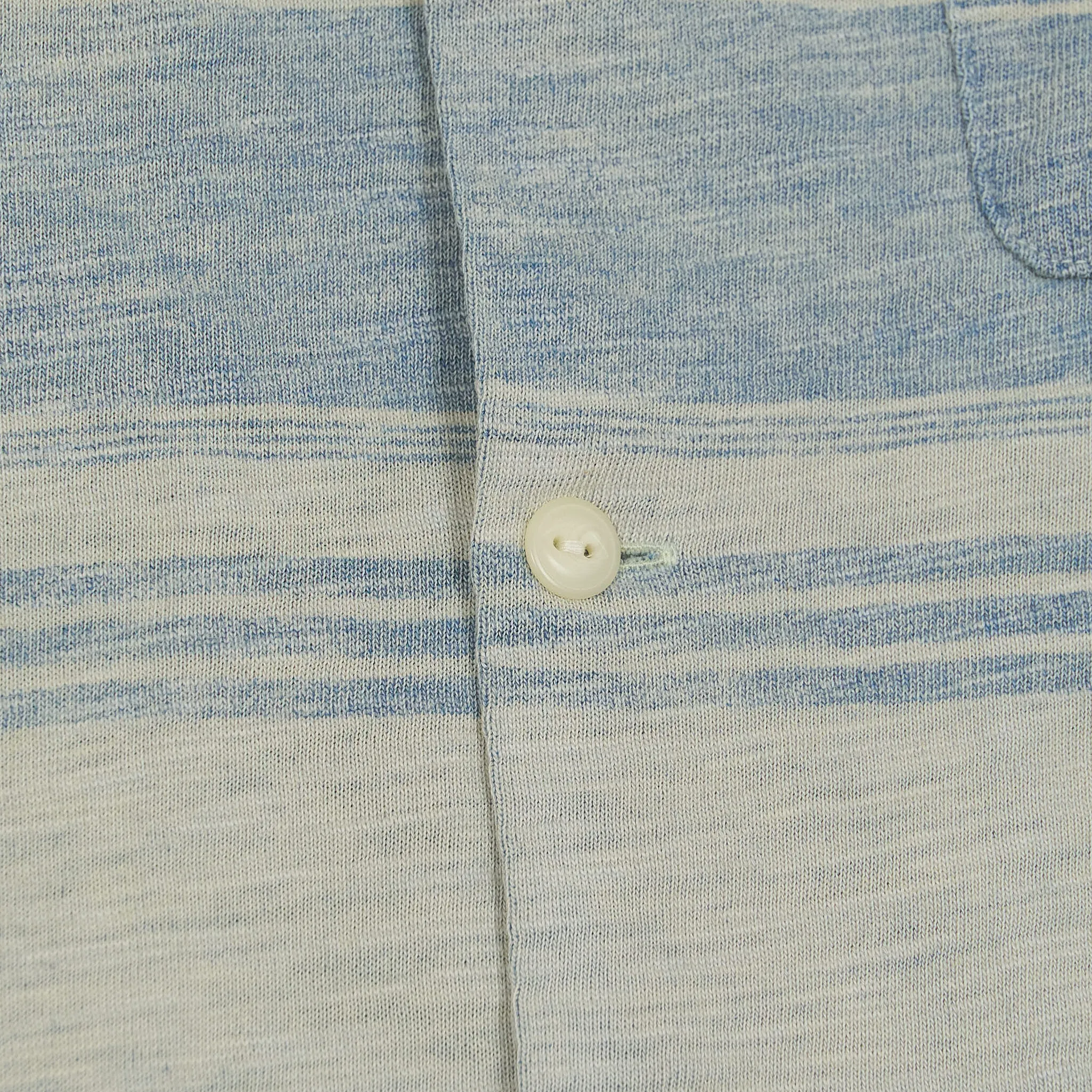 Double RL Short Sleeve Indigo Striped Jersey Camp Shirt sold by DeeCee style product image thumbnail 4