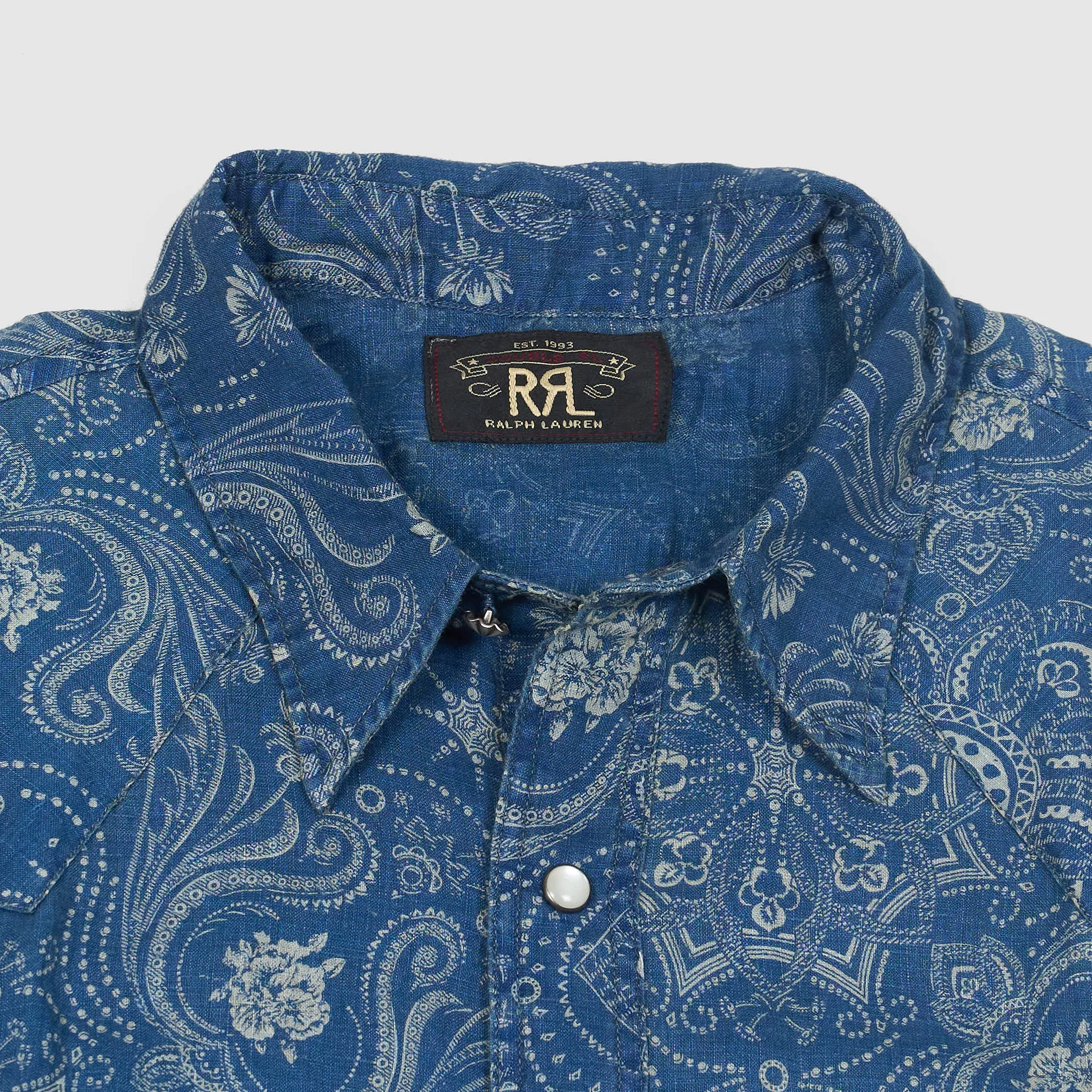 Double RL Long Sleeve Linen Western Sport Shirt sold by DeeCee style product image thumbnail 3